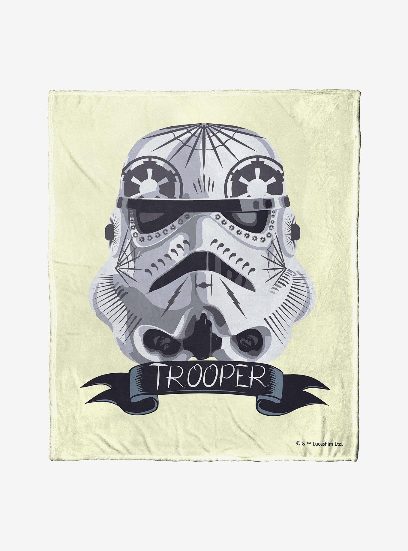 Star Wars Storm Trooper Decorated Helmet Throw Blanket, , hi-res