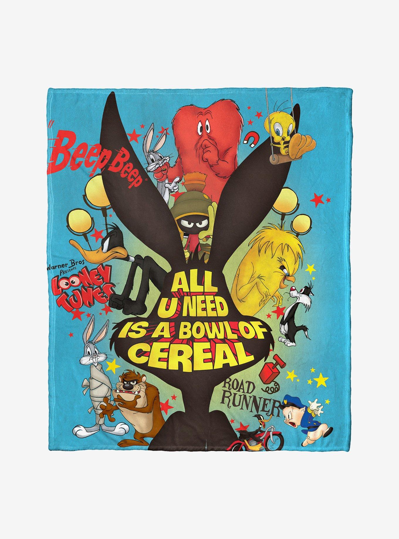 Looney Tunes Bowl Of Cereal Throw Blanket, , hi-res