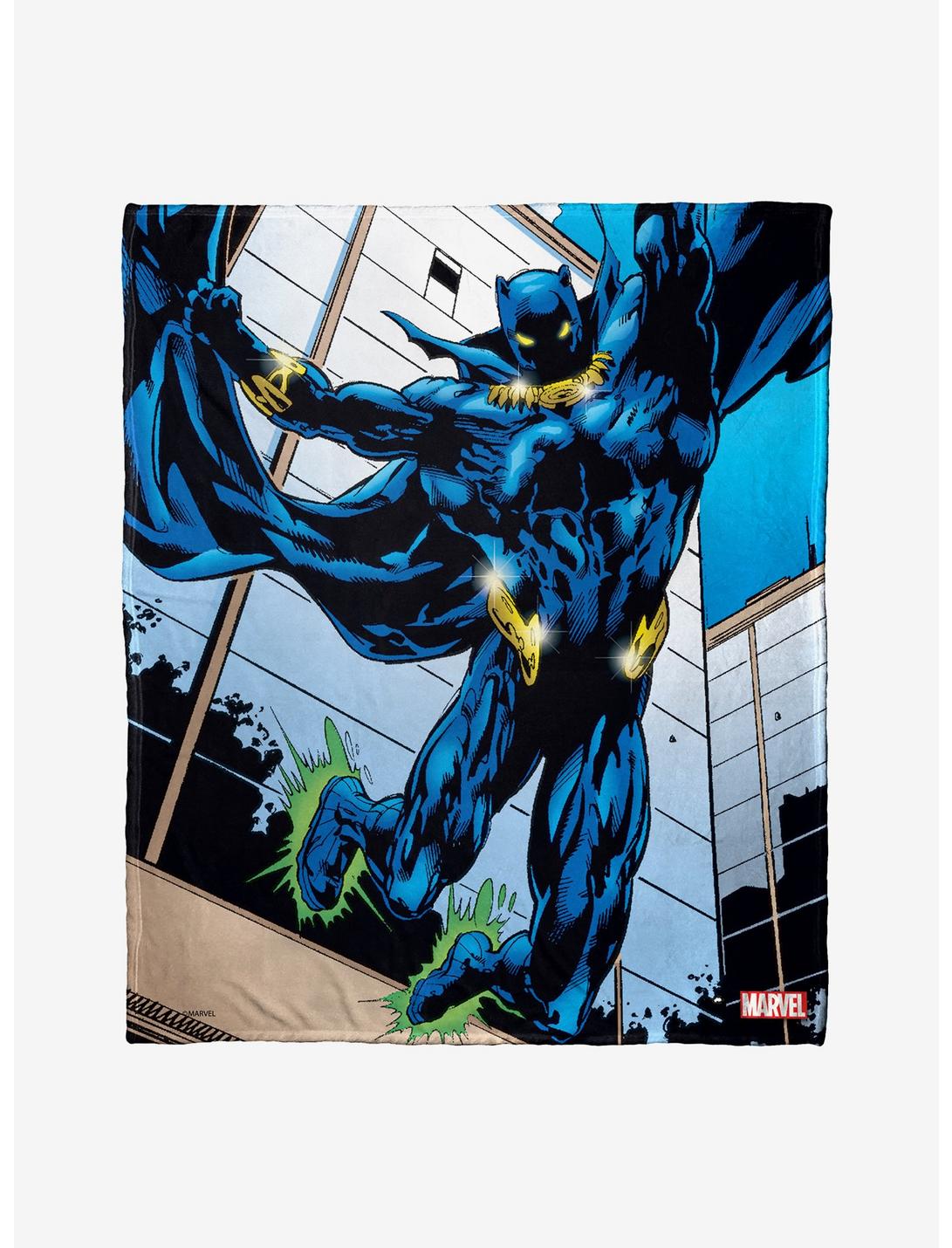 Marvel Black Panther Jumping Off Throw Blanket, , hi-res