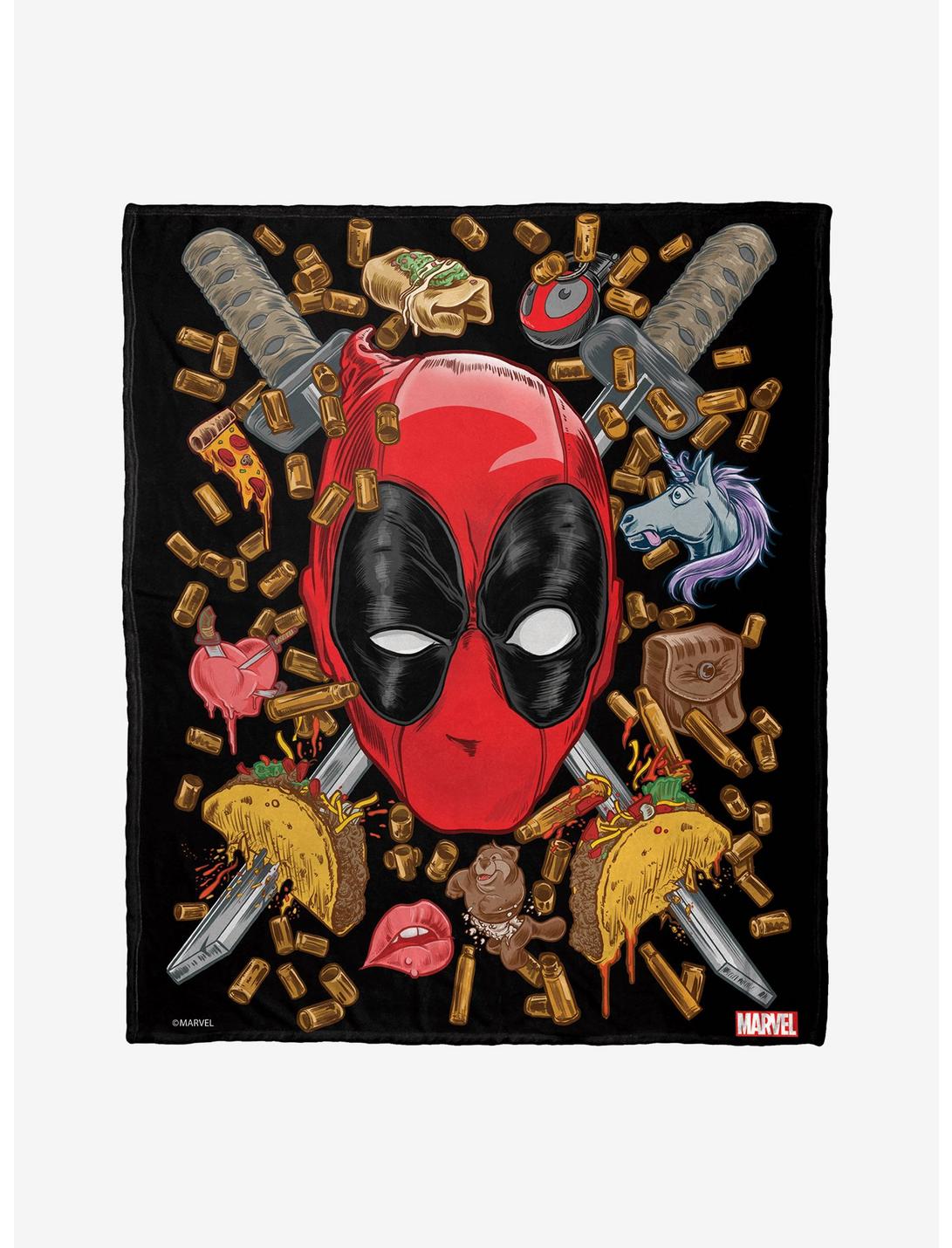 Marvel Deadpool Everything Deadpool Throw Blanket, , hi-res