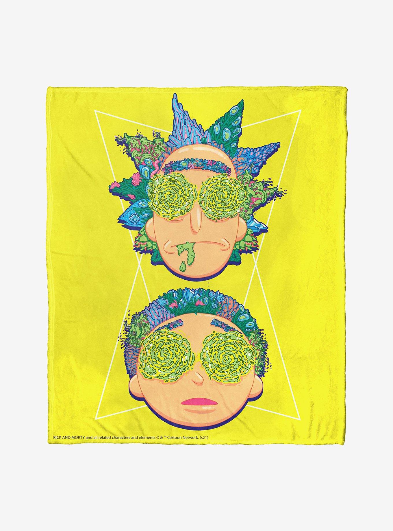 Rick And Morty Flora Head Throw Blanket, , hi-res