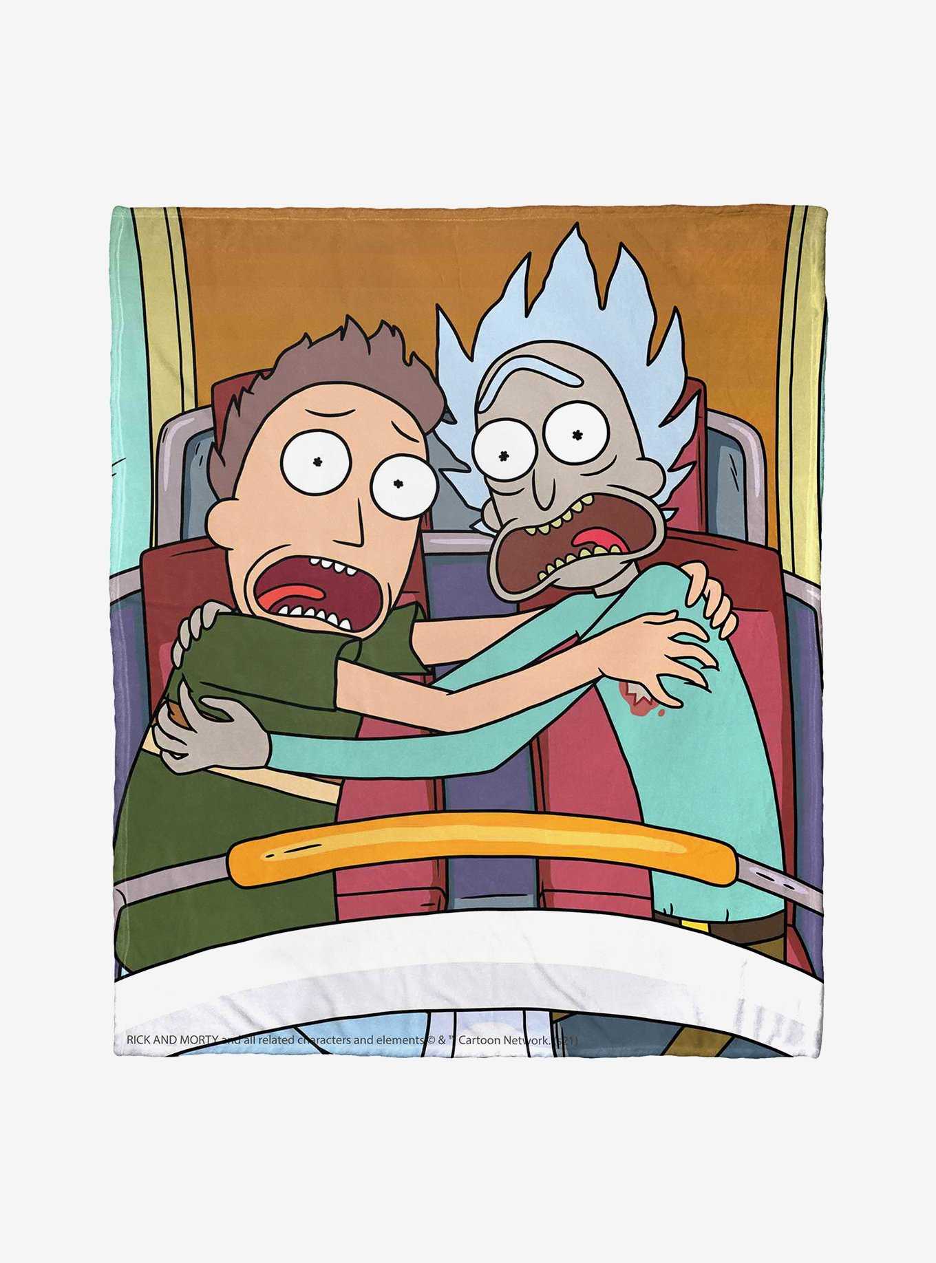 Rick And Morty Hold On Throw Blanket, , hi-res