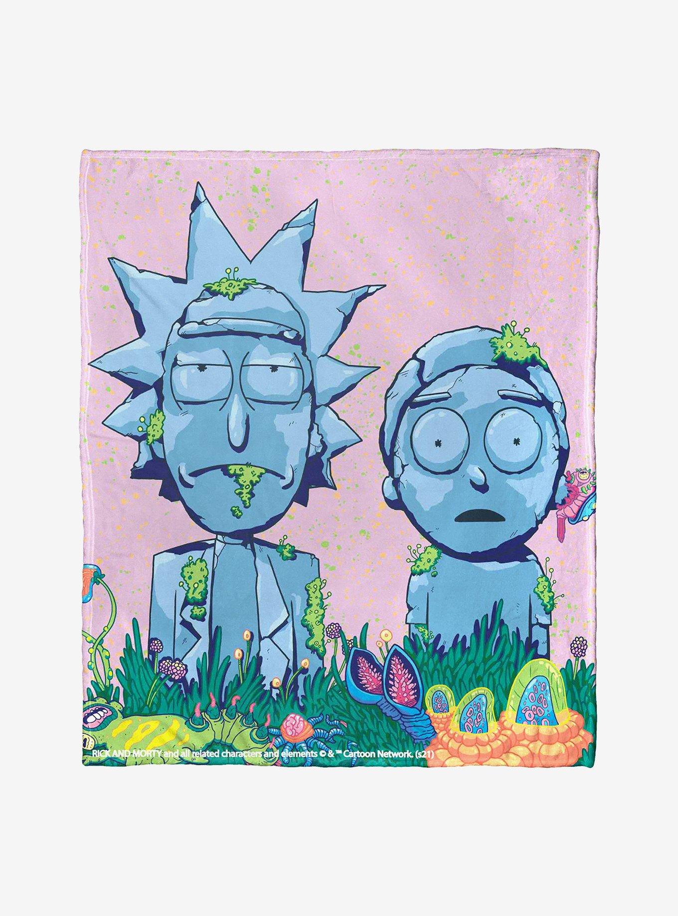 Rick And Morty Made Of Stone Throw Blanket, , hi-res