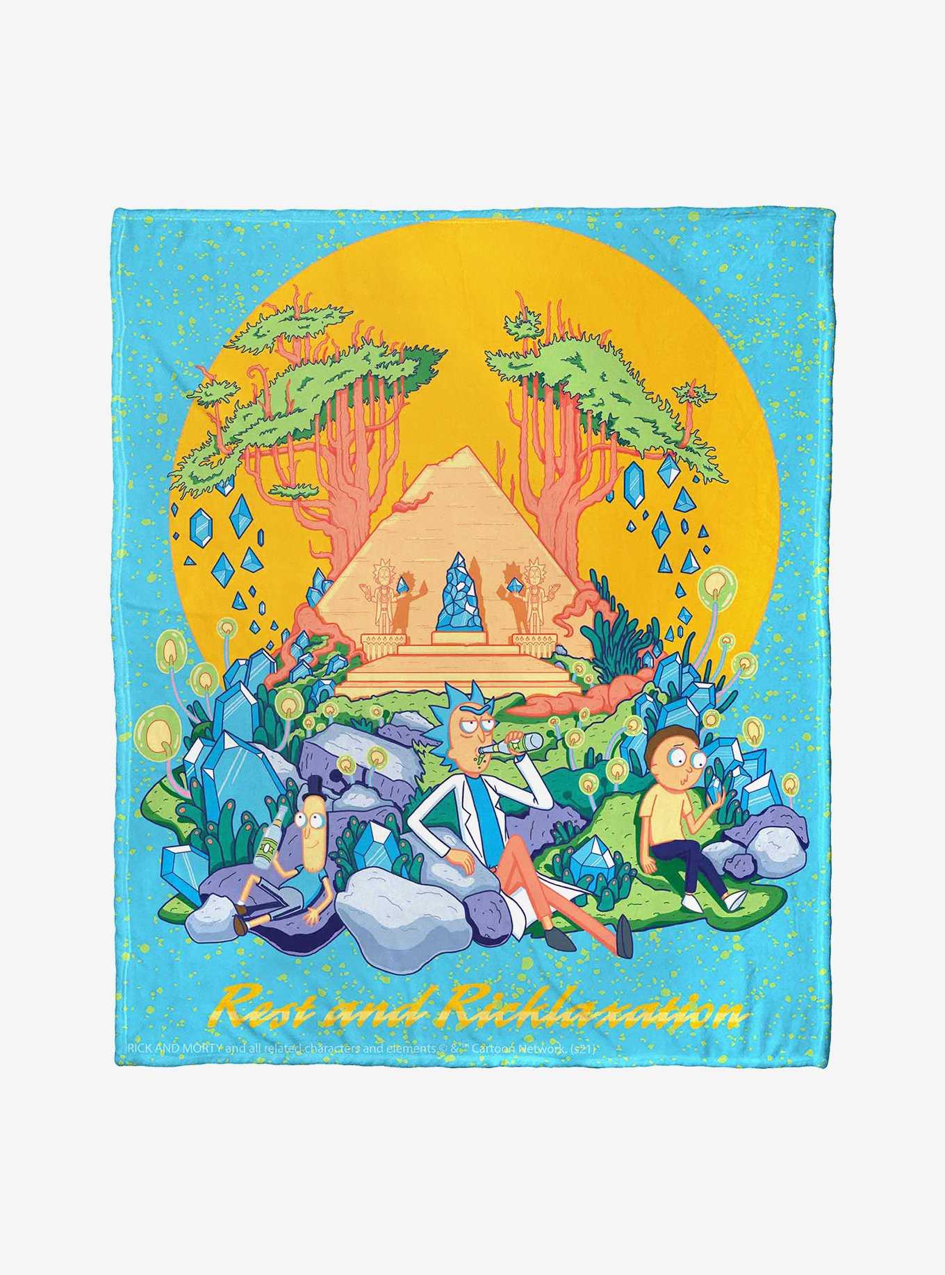 Rick And Morty Ricktanical Throw Blanket, , hi-res