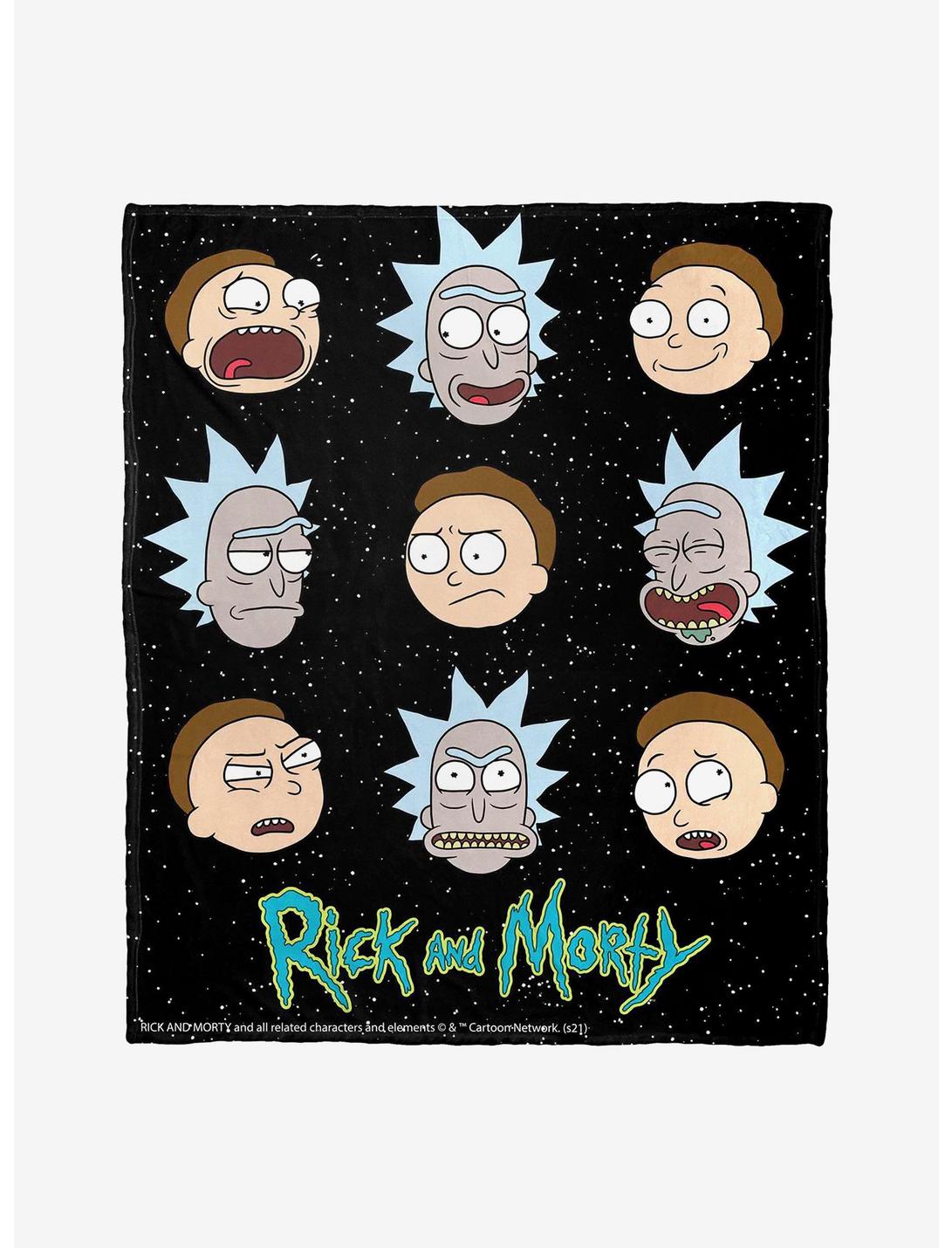 Rick And Morty Talking Heads Throw Blanket, , hi-res
