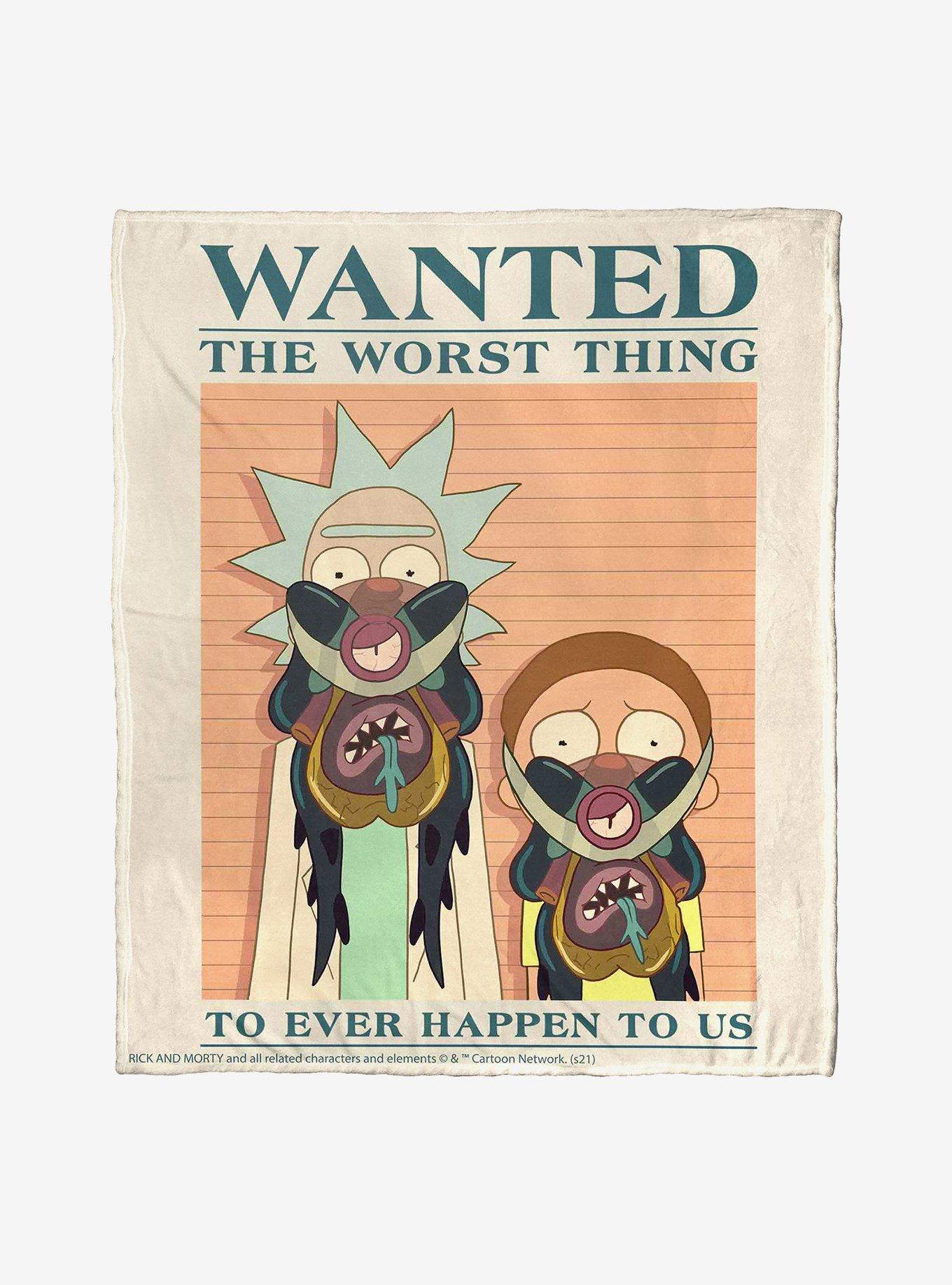 Rick And Morty The Worst Thing Throw Blanket, , hi-res