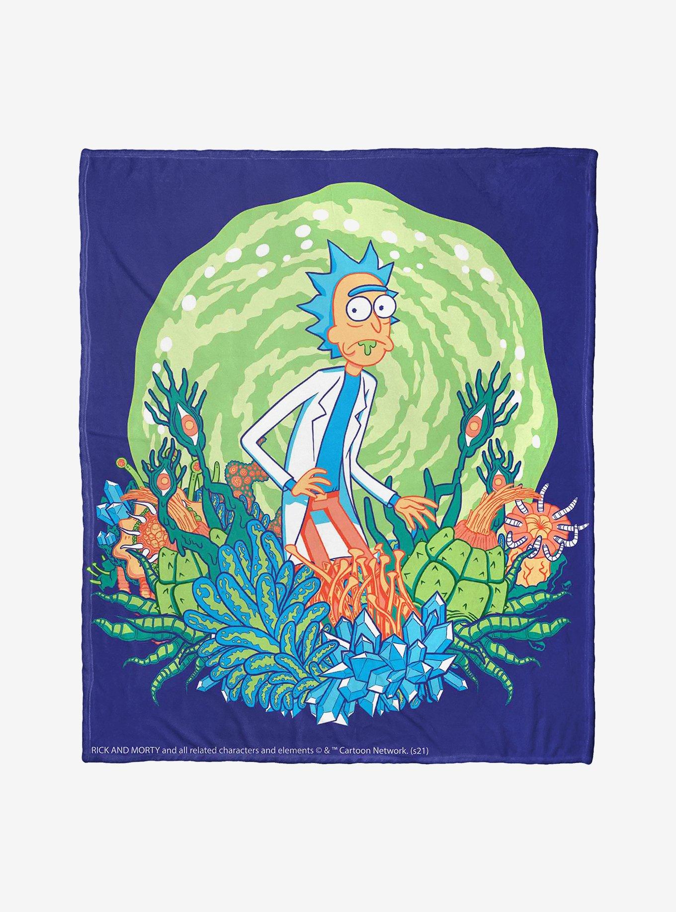 Rick And Morty Where Is Rick Throw Blanket, , hi-res