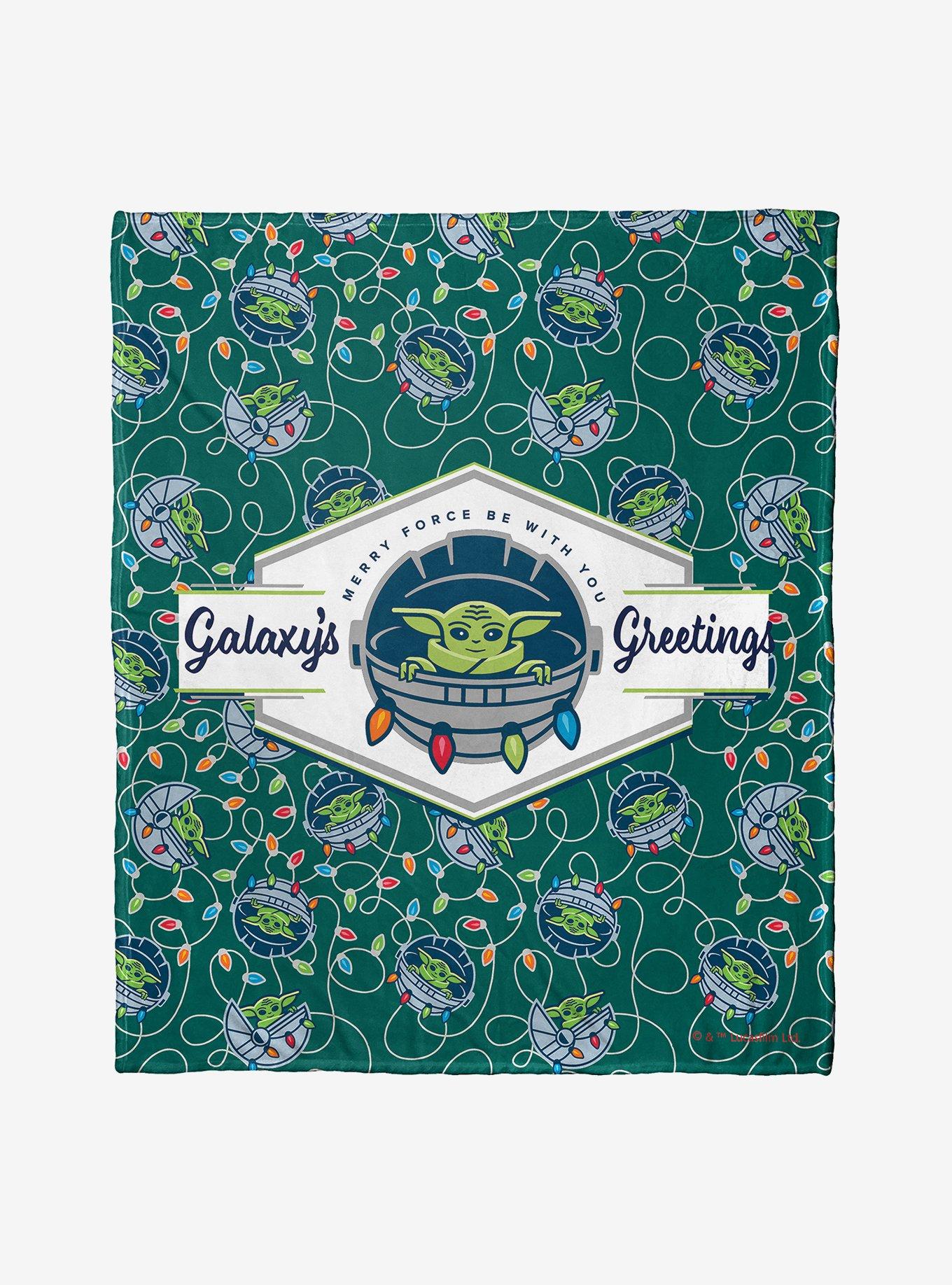 Star Wars The Mandalorian Galaxy's Greetings Throw Blanket, , hi-res