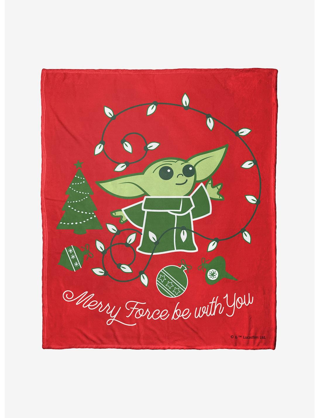 Star Wars The Mandalorian Merry Force Throw Blanket, , hi-res
