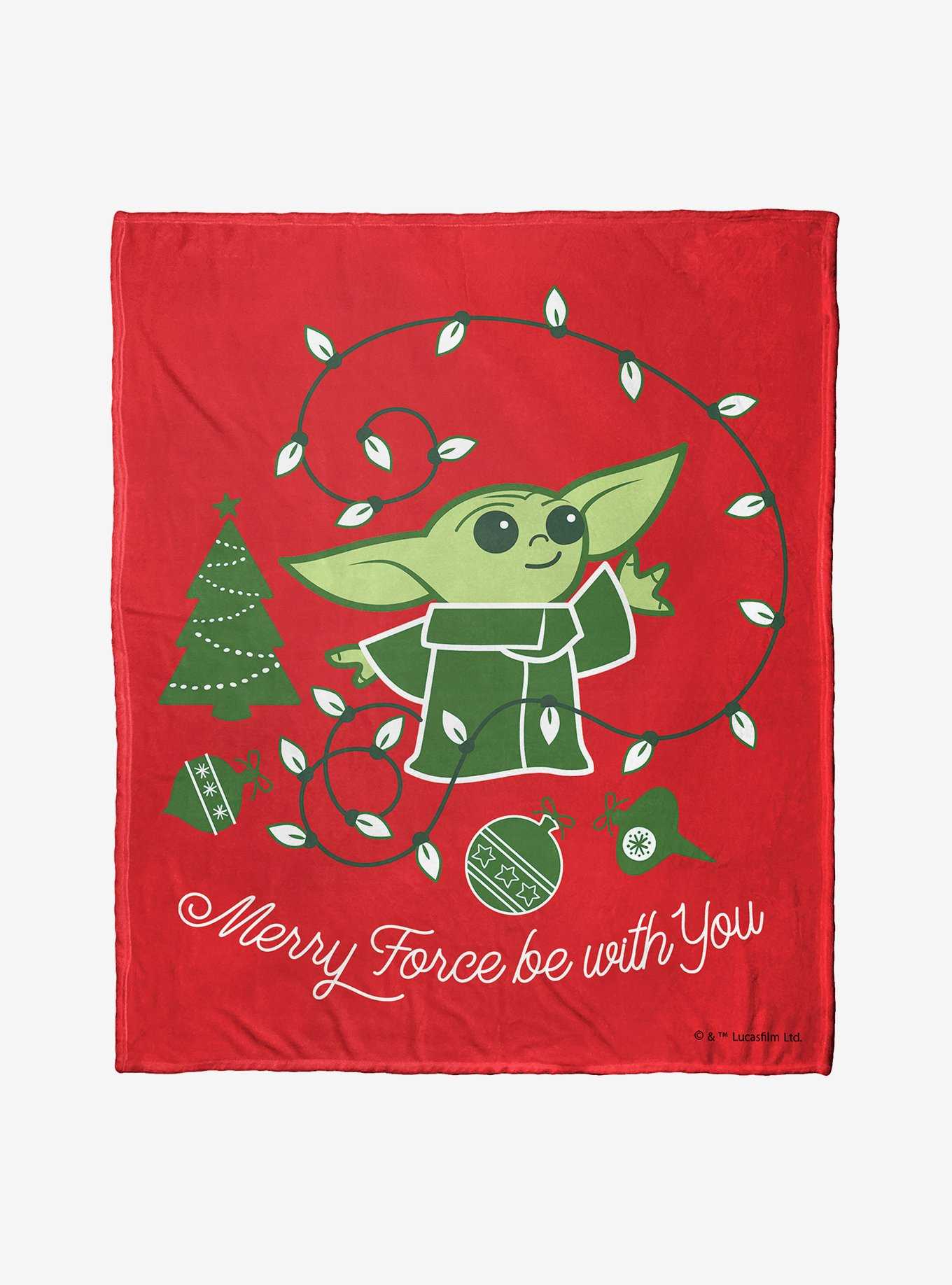 Star Wars The Mandalorian Merry Force Throw Blanket, , hi-res