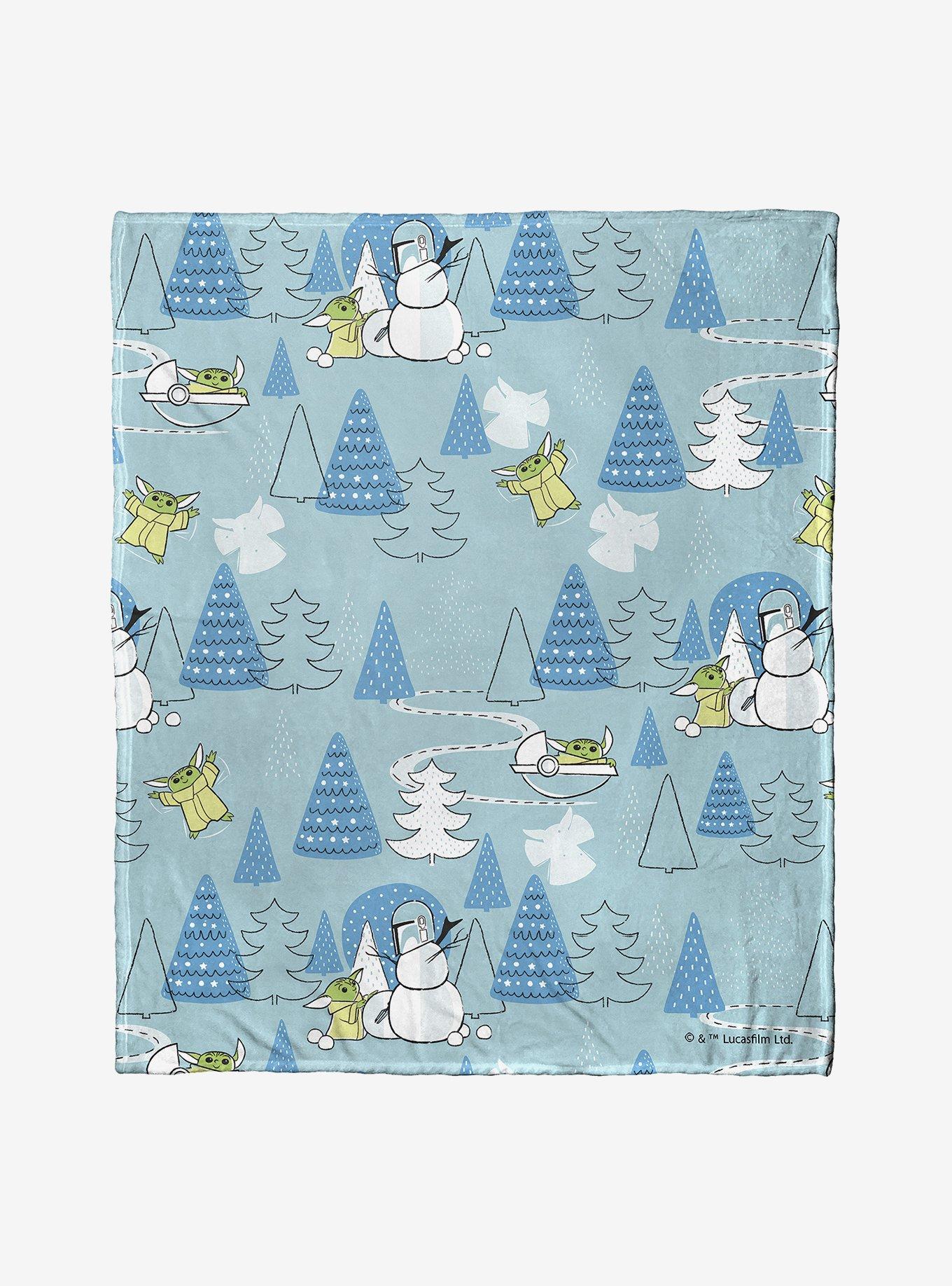 Star Wars The Mandalorian Winter Wonderland Throw Blanket, , hi-res