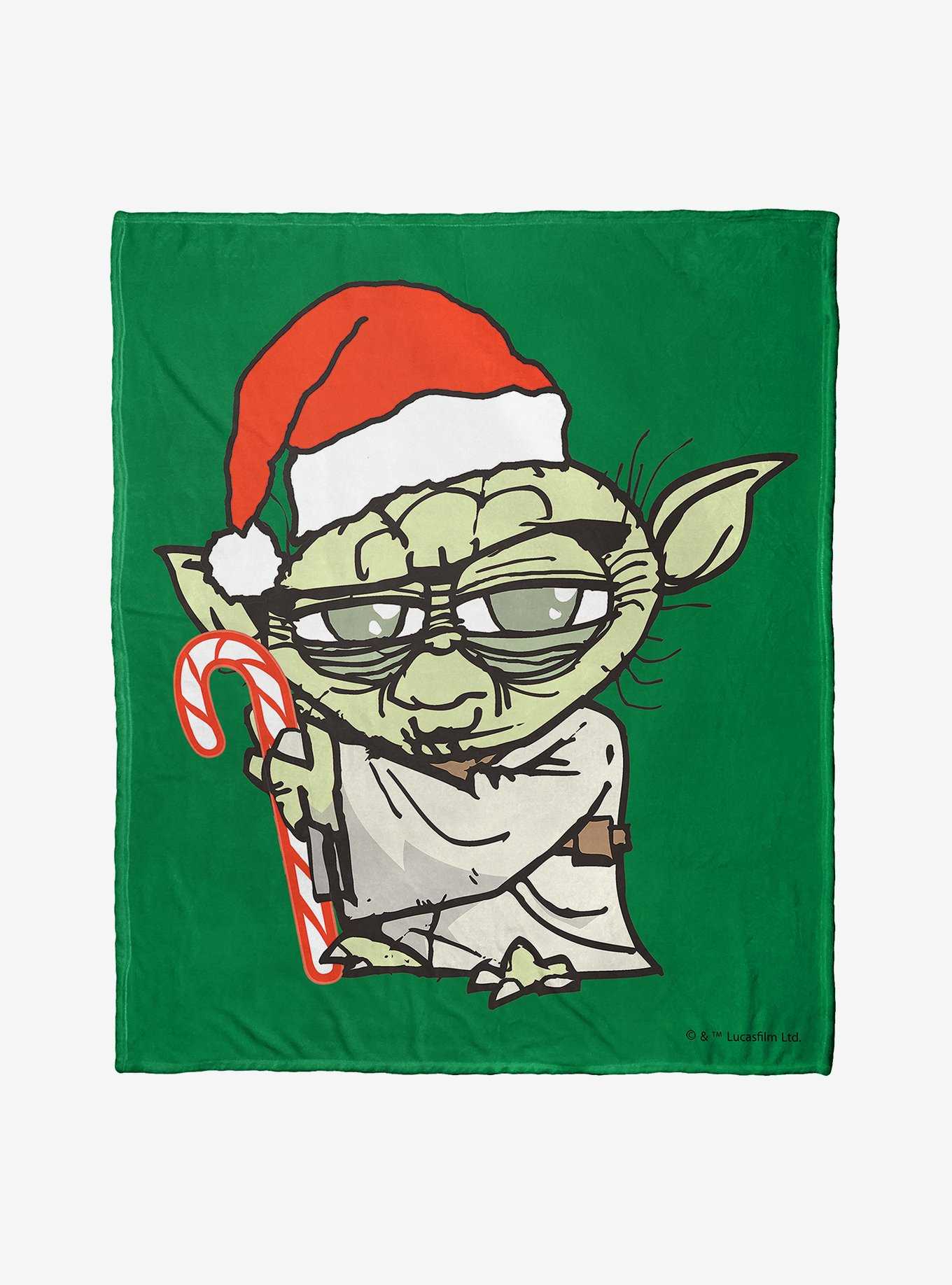 Star Wars Yoda Festive Throw Blanket, , hi-res