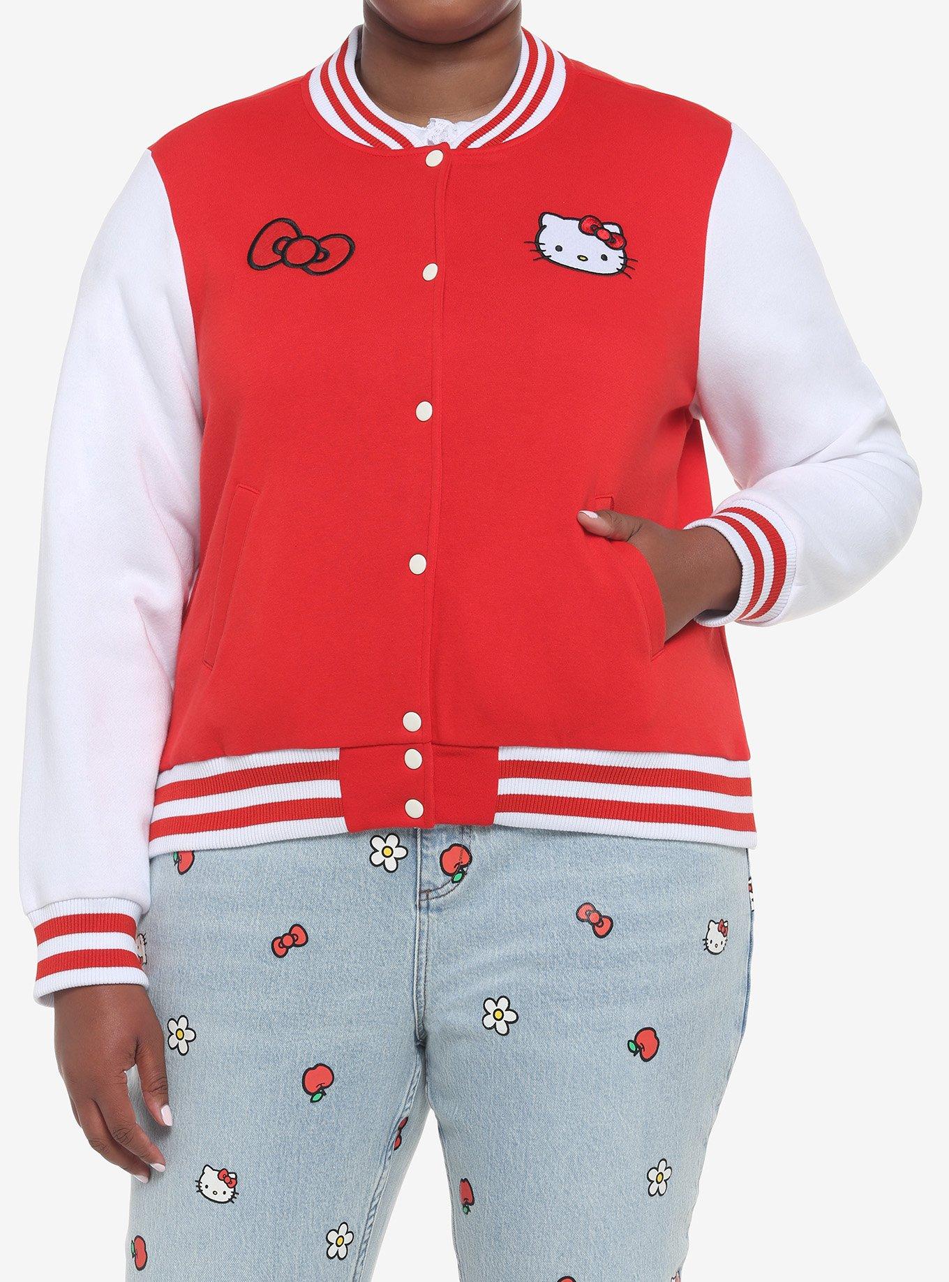 Hello Kitty Girls Varsity Jacket Plus Size | Hot Topic