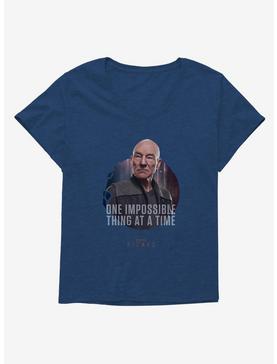 Star Trek: Picard One Thing At A Time Womens T-Shirt Plus Size, NAVY  ATHLETIC HEATHER, hi-res
