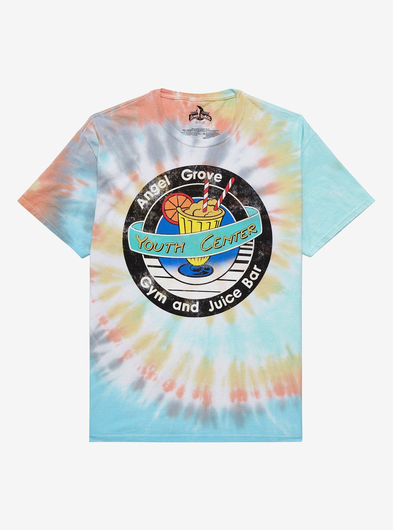 Mighty Morphin Power Rangers Angel Grove Youth Center Tie-Dye T-Shirt ...