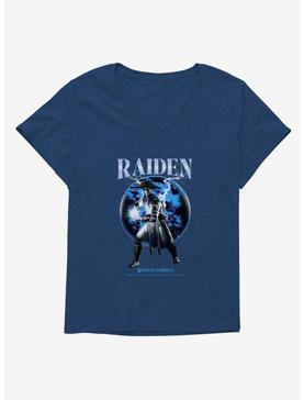 Mortal Kombat X Raiden Icon Womens T-Shirt Plus Size, ATHLETIC NAVY, hi-res