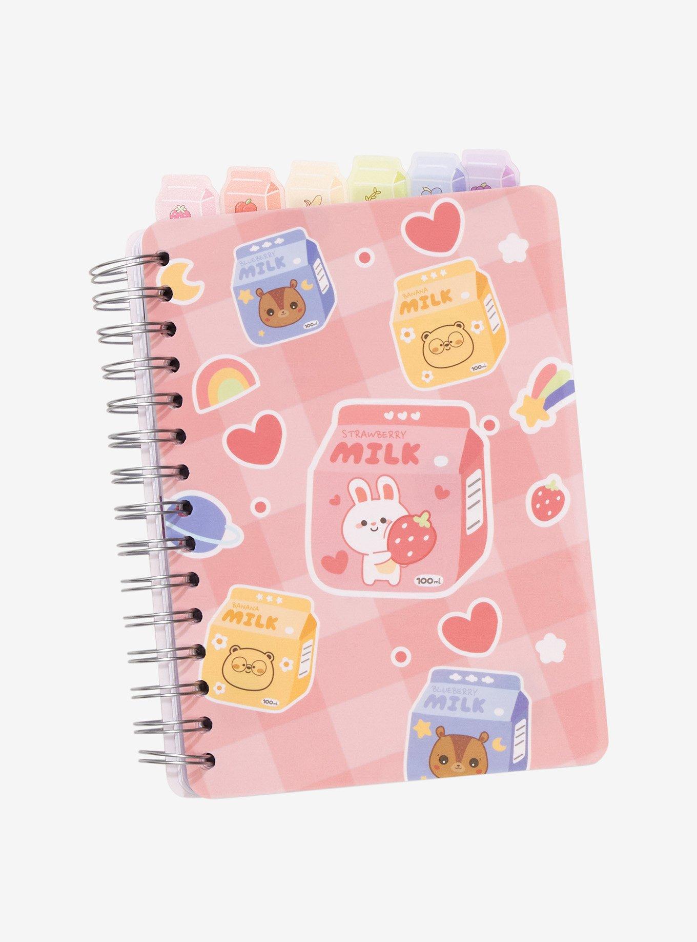 Kawaii Milk Cartons Tabbed Journal, , hi-res