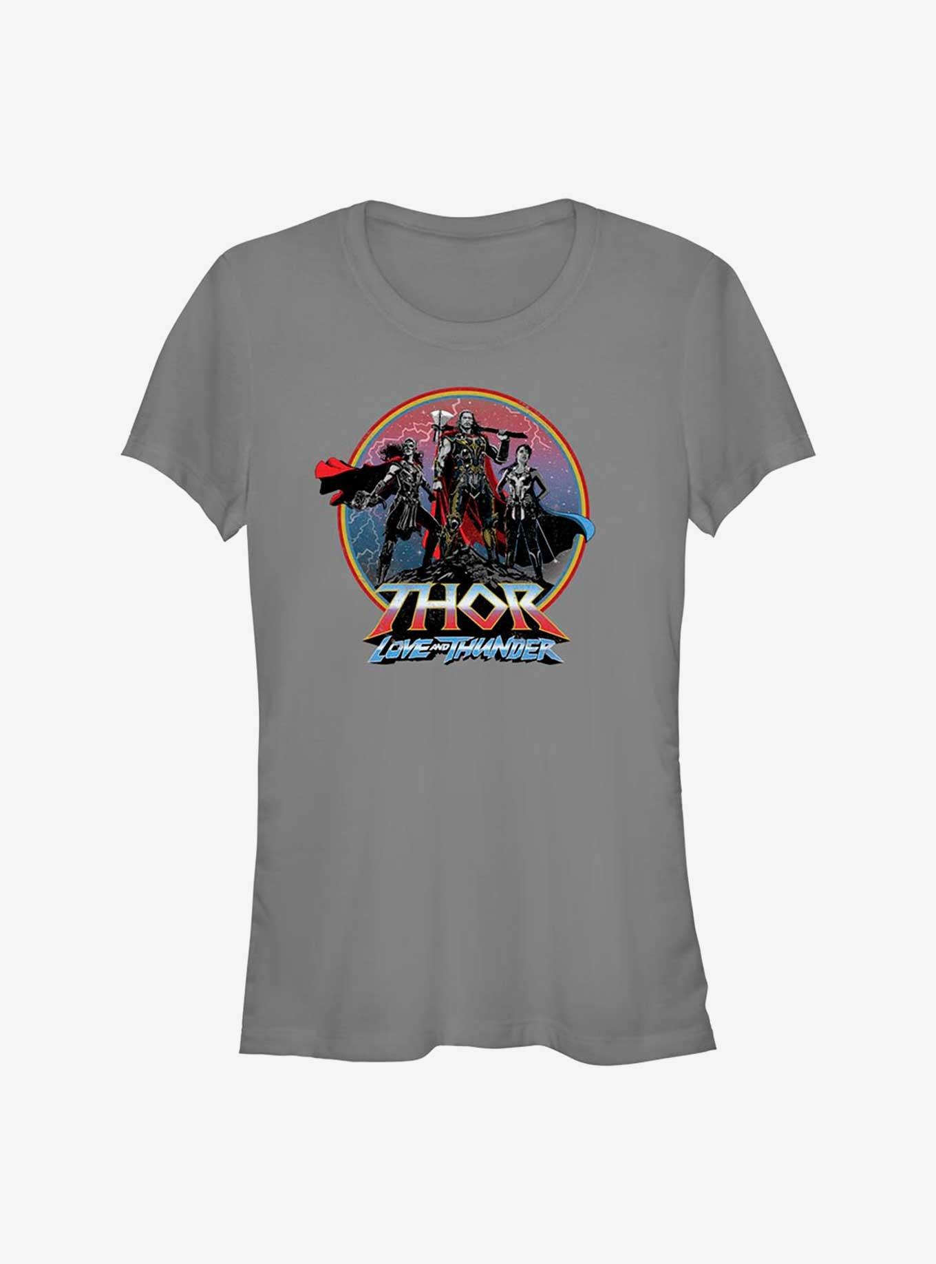 Marvel Thor: Love and Thunder Asgardians Circle Badge Girls T-Shirt, CHARCOAL, hi-res