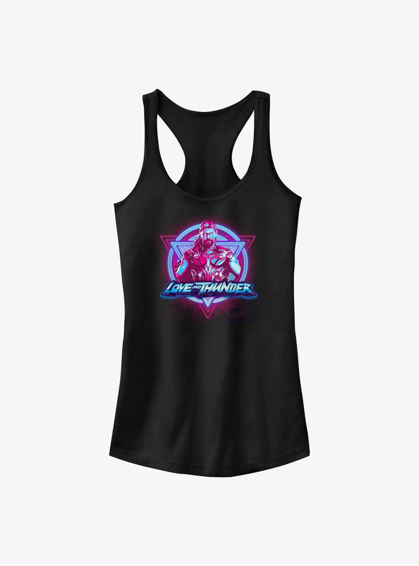 Marvel Thor: Love and Thunder Cosmic Thor Badge Girls Tank, BLACK, hi-res