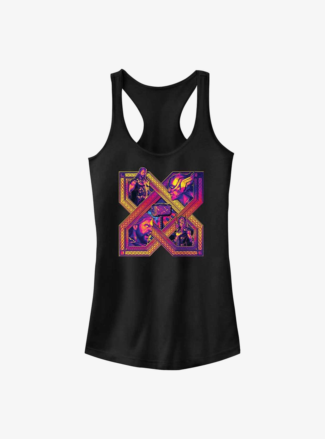 Marvel Thor: Love and Thunder Thor X Lockup Girls Tank, BLACK, hi-res