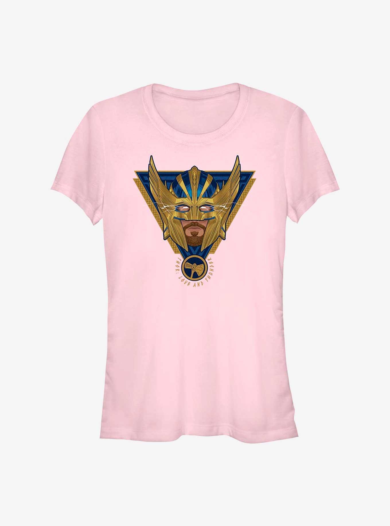 Marvel Thor: Love and Thunder Electric Triangle Badge Girls T-Shirt, LIGHT PINK, hi-res