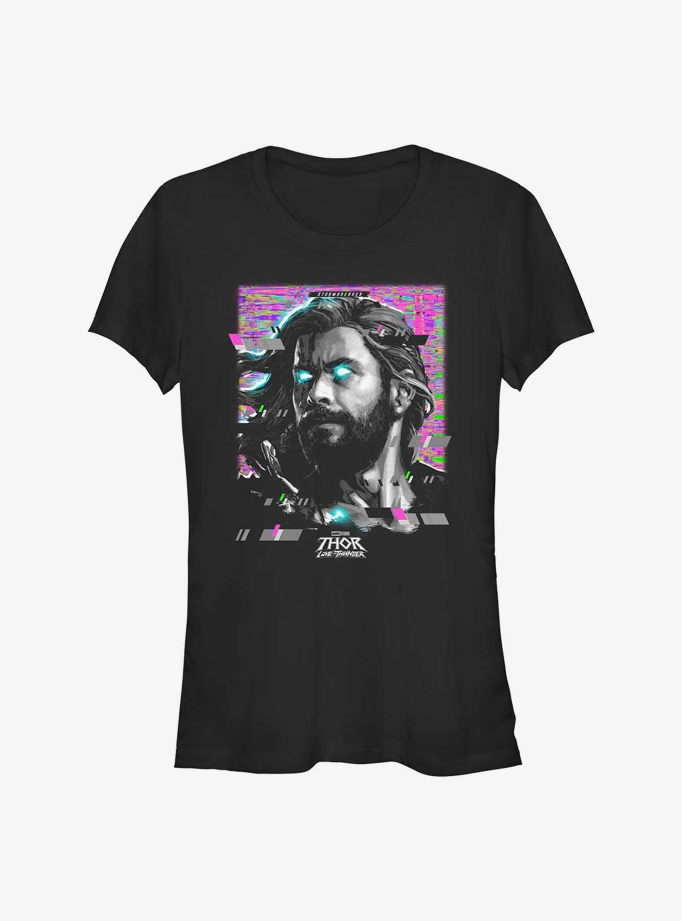 Marvel Thor: Love and Thunder Glitch Thor Girls T-Shirt, BLACK, hi-res