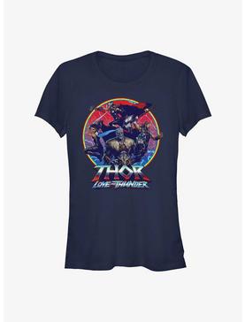 Marvel Thor: Love and Thunder Group Emblem Girls T-Shirt, NAVY, hi-res