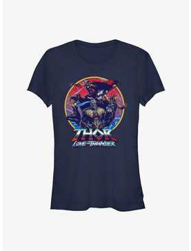 Marvel Thor: Love and Thunder Group Emblem Girls T-Shirt, NAVY, hi-res