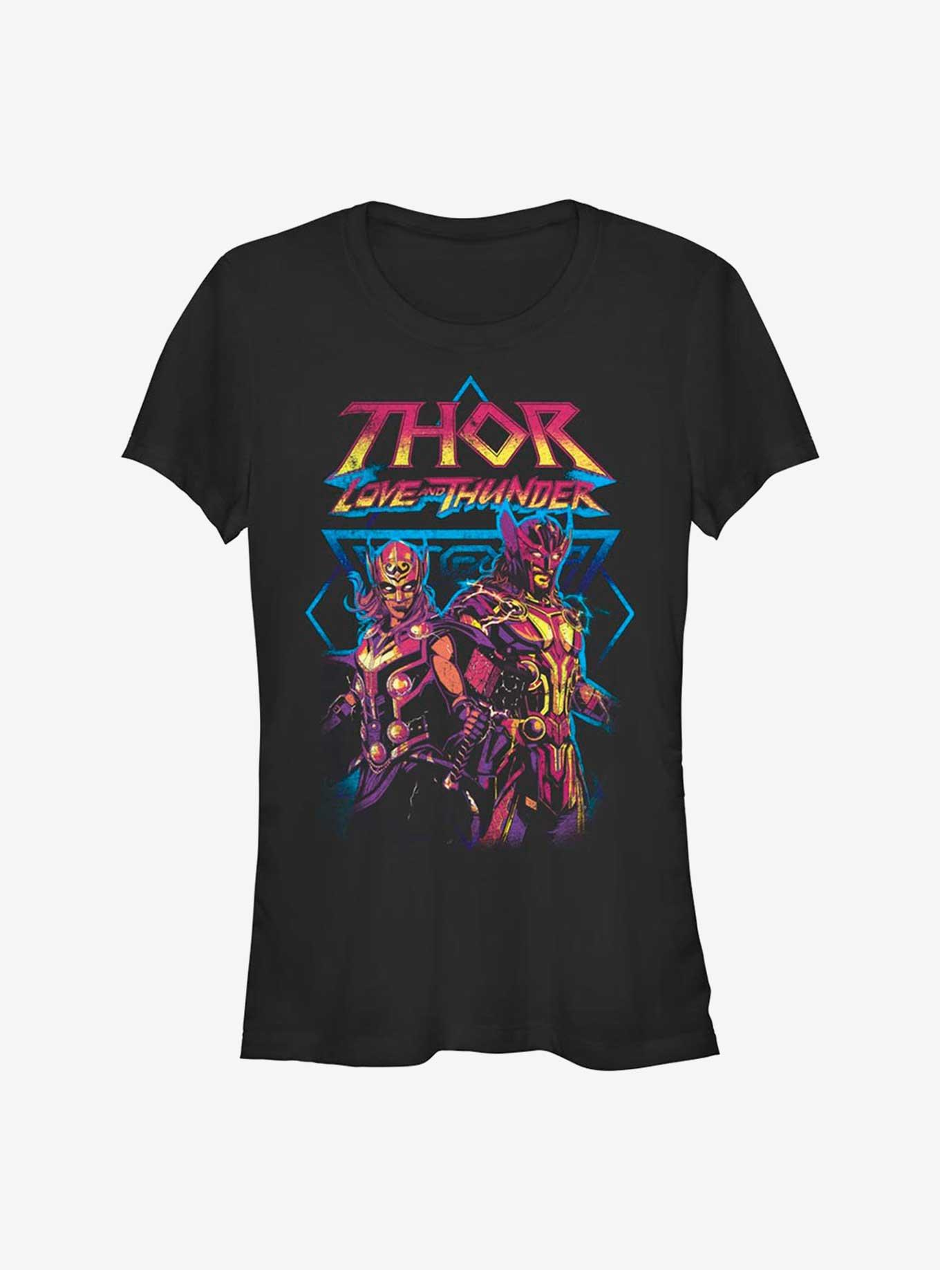 Marvel Thor: Love and Thunder Grunge Thunder Girls T-Shirt, BLACK, hi-res