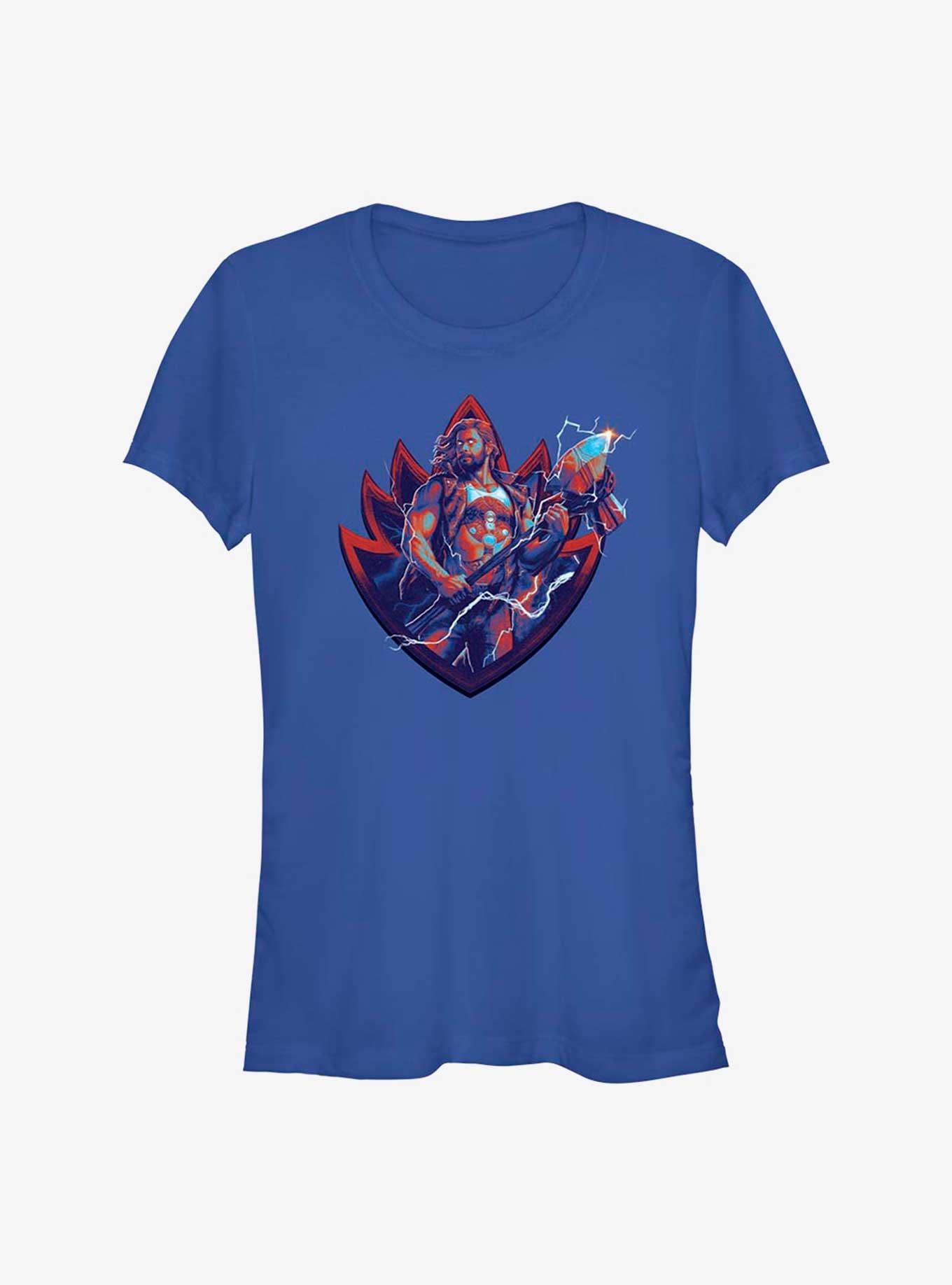 Marvel Thor: Love and Thunder Guardian Thor Badge Girls T-Shirt, ROYAL, hi-res