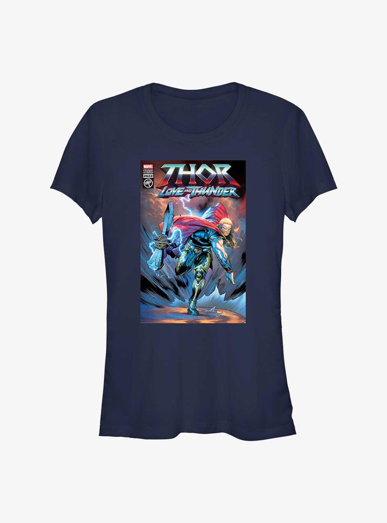 Marvel Thor: Love and Thunder Hammer Throw Comic Cover Girls T-Shirt, , hi-res