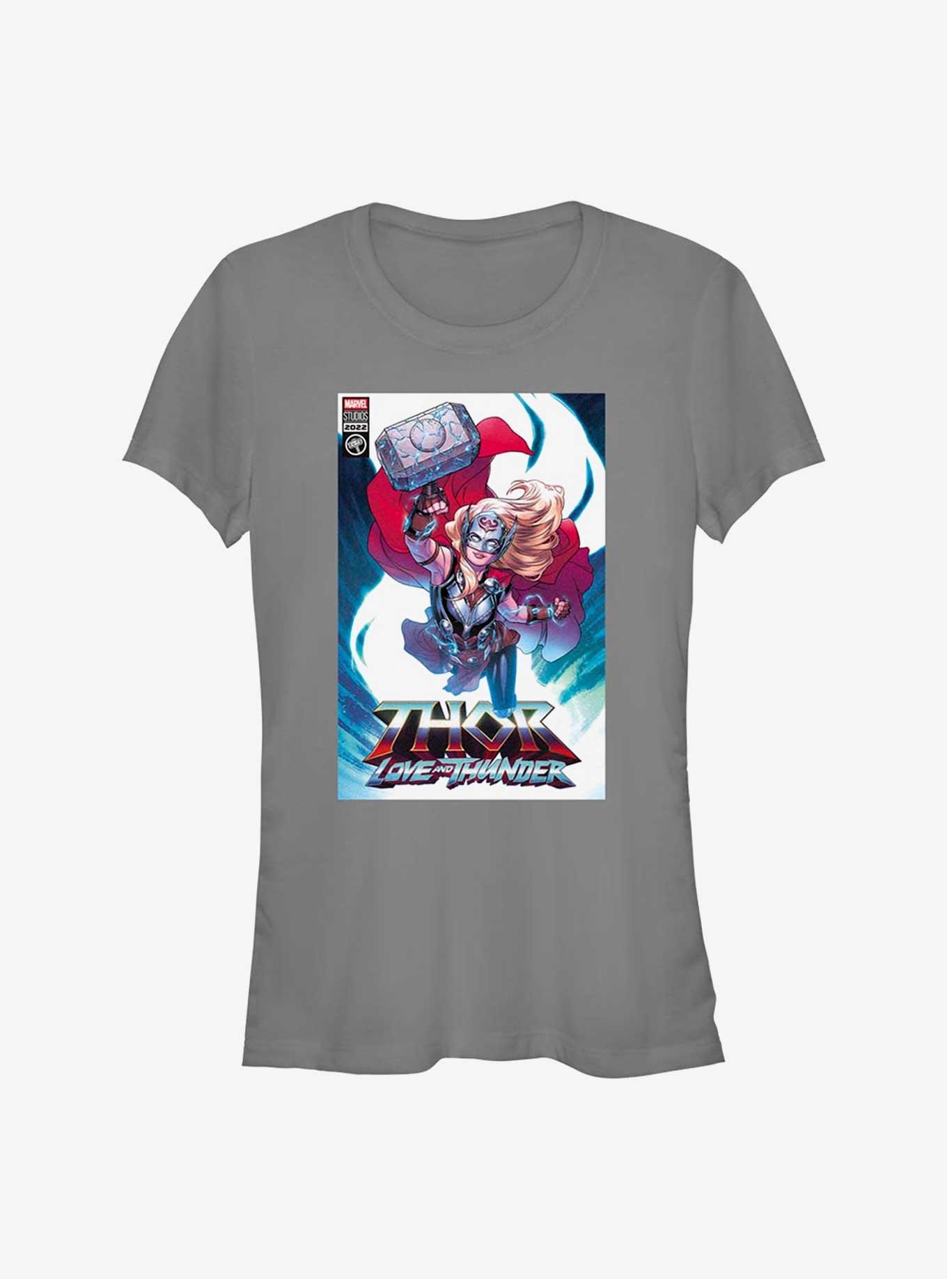 Marvel Thor: Love and Thunder Jane Foster Comic Cover Girls T-Shirt