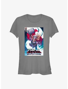 Marvel Thor: Love and Thunder Jane Foster Comic Cover Girls T-Shirt, CHARCOAL, hi-res