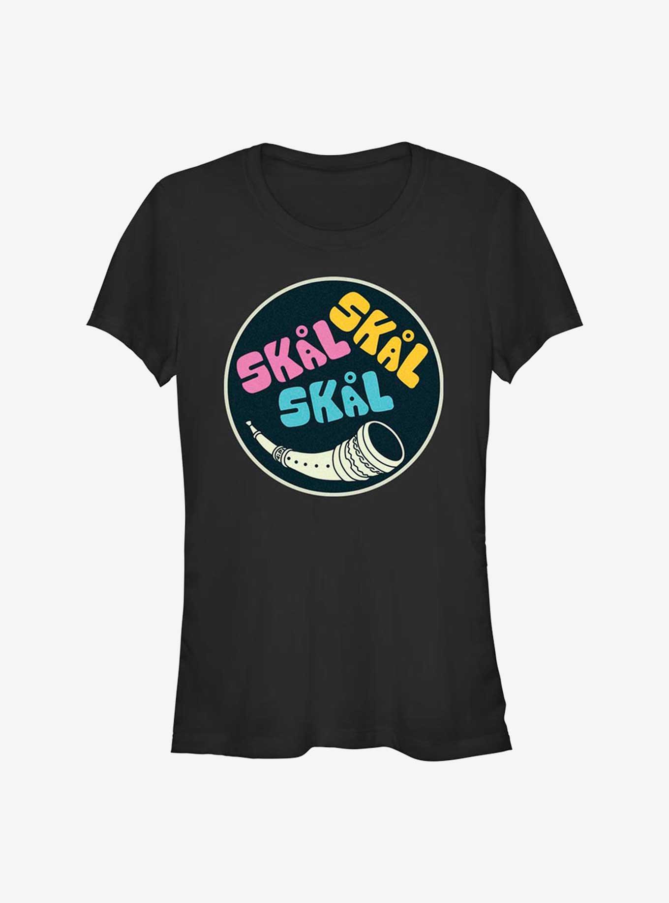 Marvel Thor: Love and Thunder Skal Badge Girls T-Shirt, BLACK, hi-res