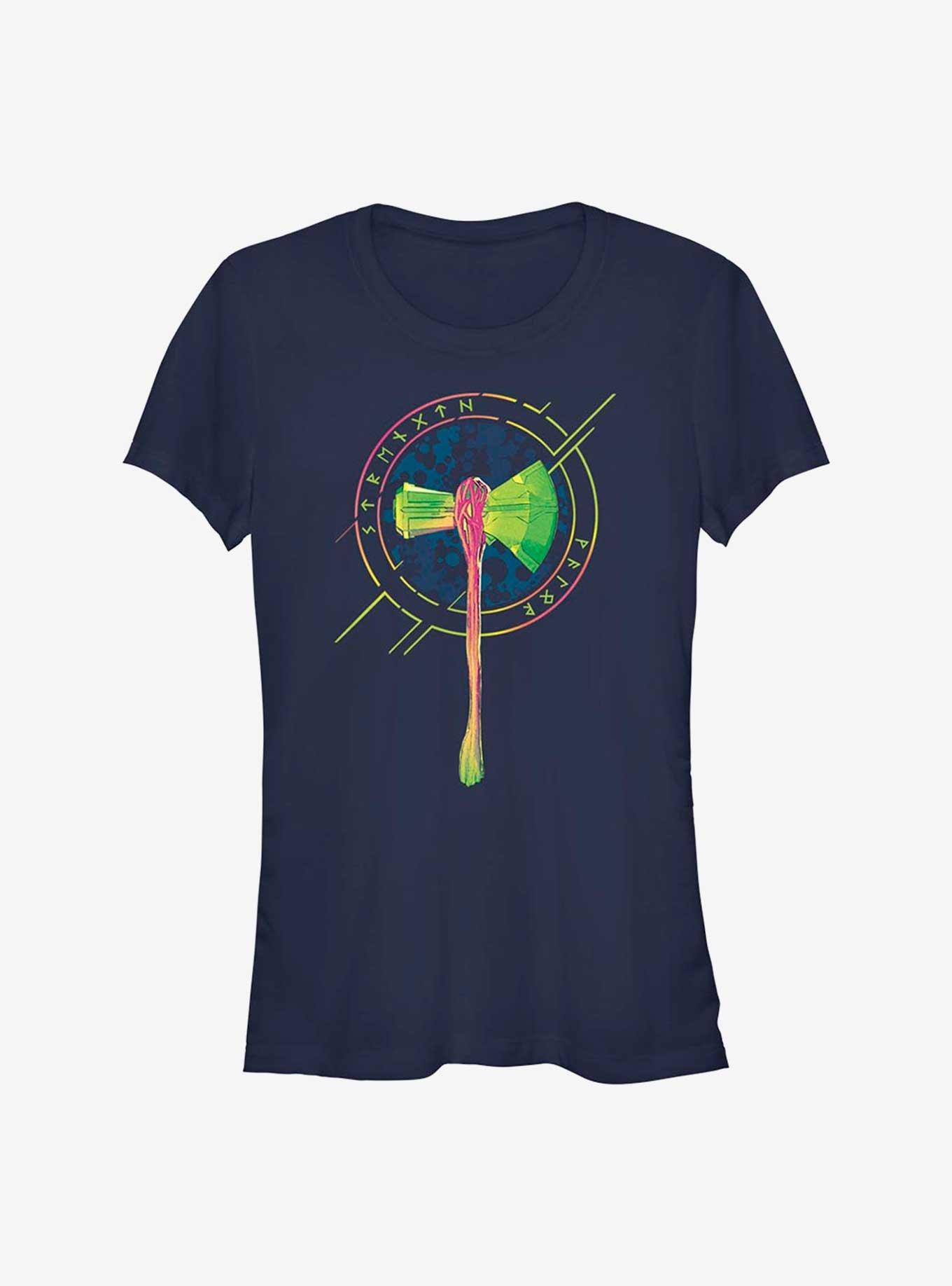 Marvel Thor: Love and Thunder Thor Axe Badge Girls T-Shirt, NAVY, hi-res