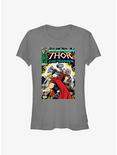 Marvel Thor: Love and Thunder Two Thors Comic Cover Girls T-Shirt, CHARCOAL, hi-res