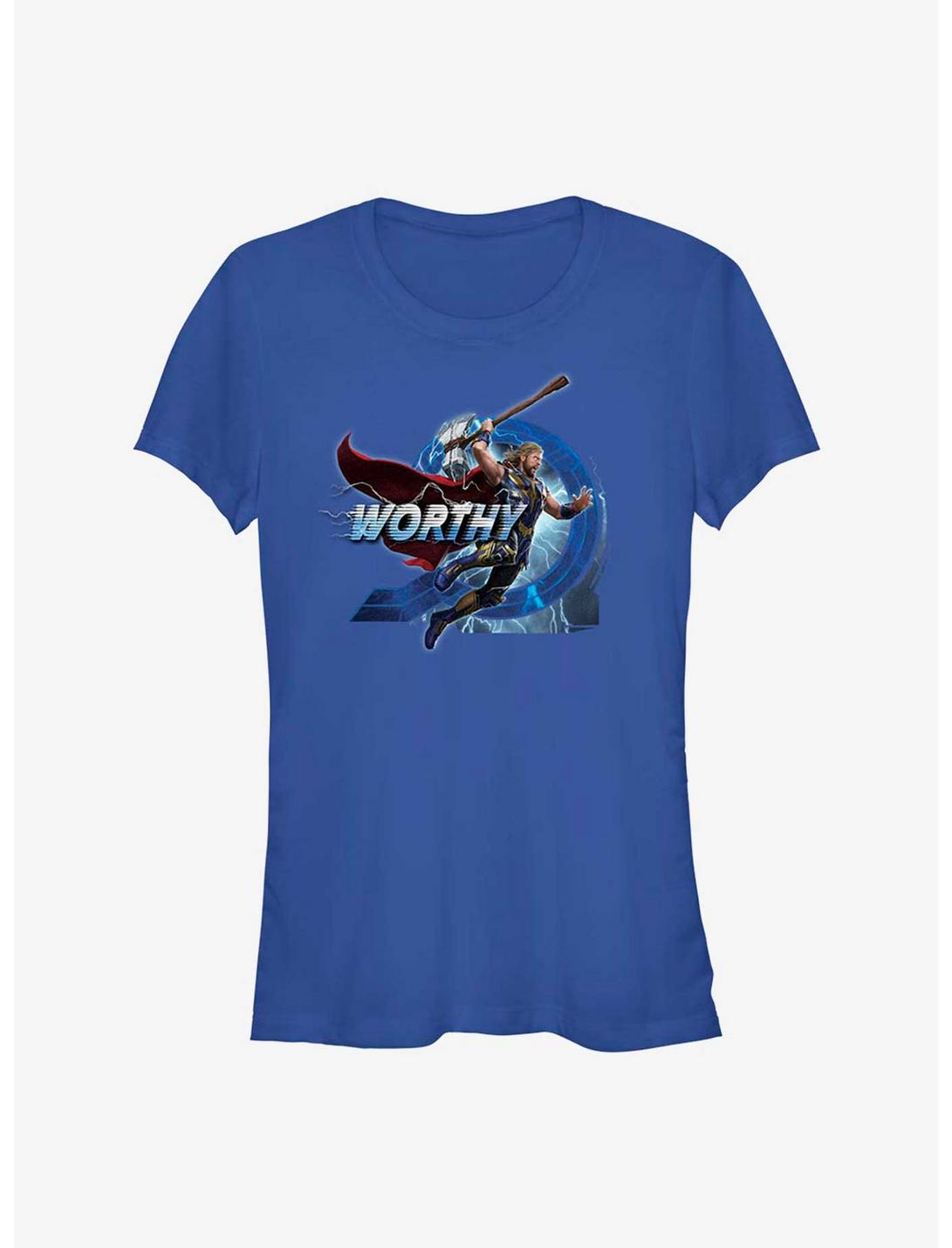 Marvel Thor: Love and Thunder Worthy Jump Girls T-Shirt, ROYAL, hi-res