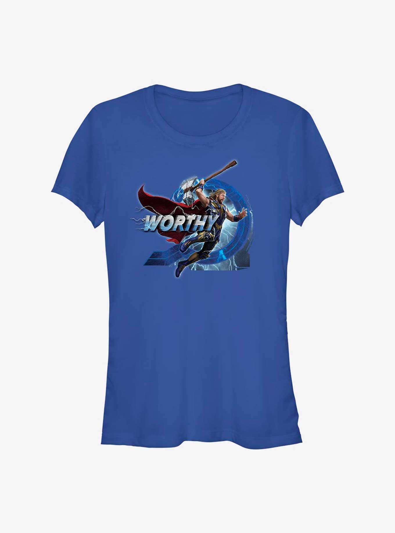 Marvel Thor: Love and Thunder Worthy Jump Girls T-Shirt, ROYAL, hi-res