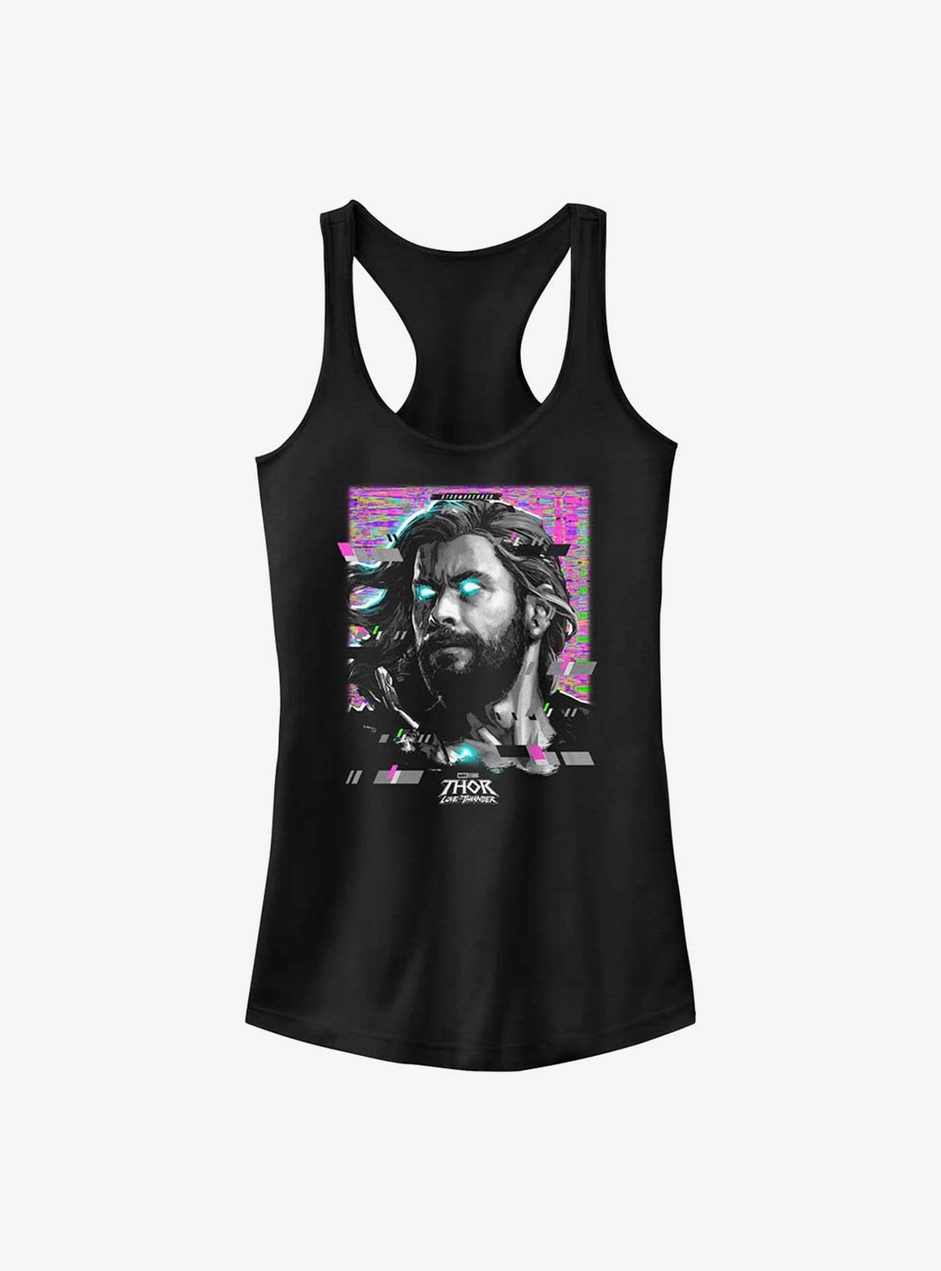 Marvel Thor: Love and Thunder Glitch Thor Girls Tank, BLACK, hi-res