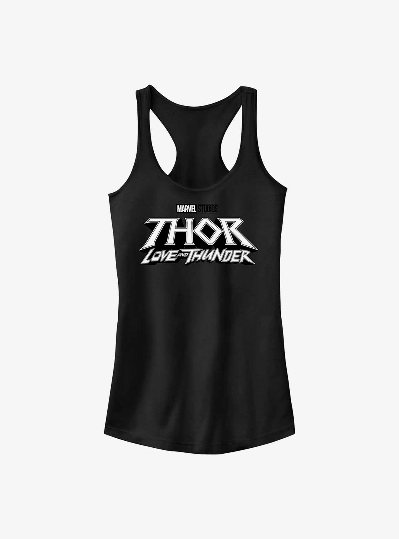 Marvel Thor: Love and Thunder Logo Girls Tank, BLACK, hi-res