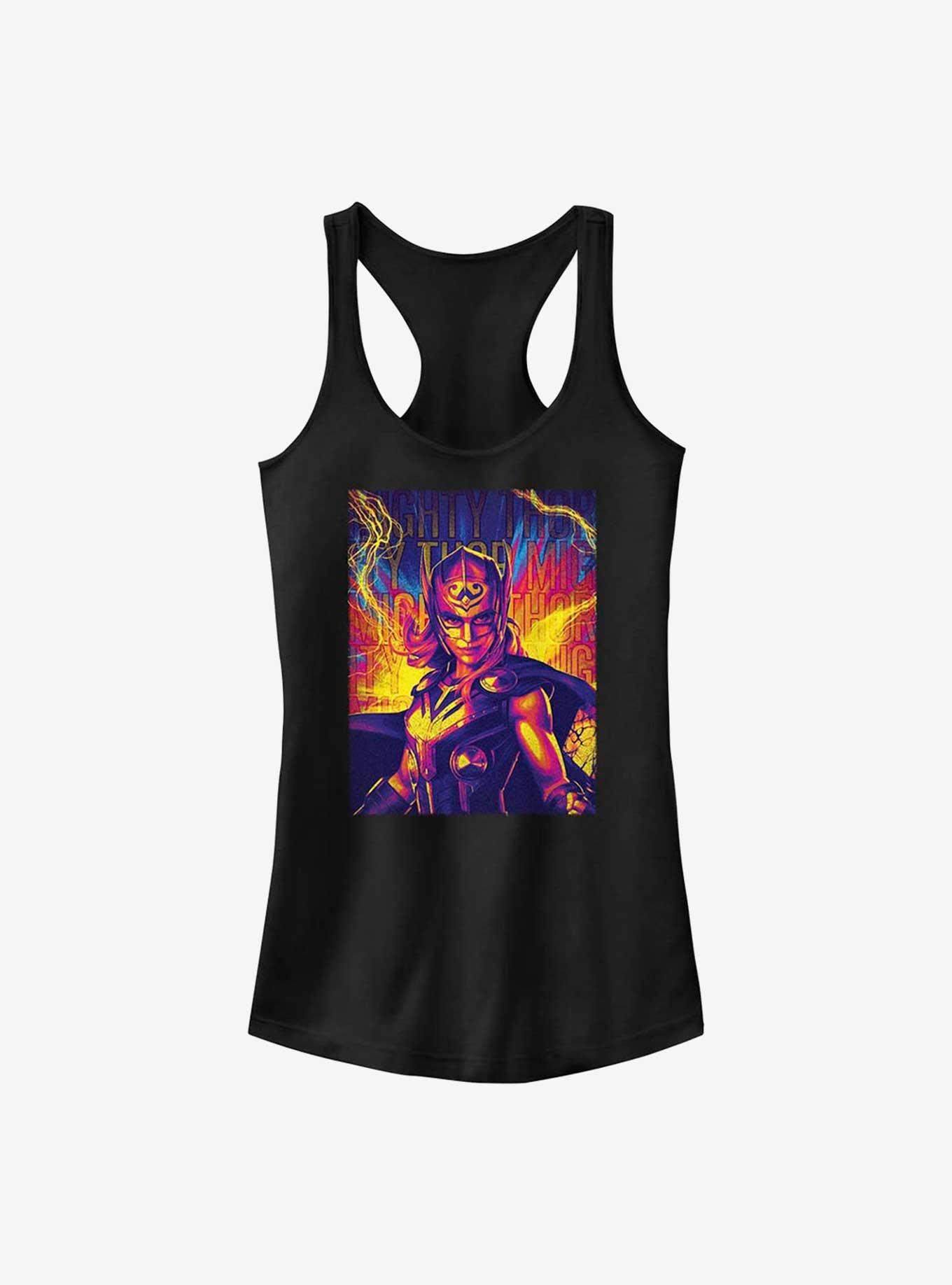 Marvel Thor: Love and Thunder Mighty Hero Lightning Girls Tank, BLACK, hi-res
