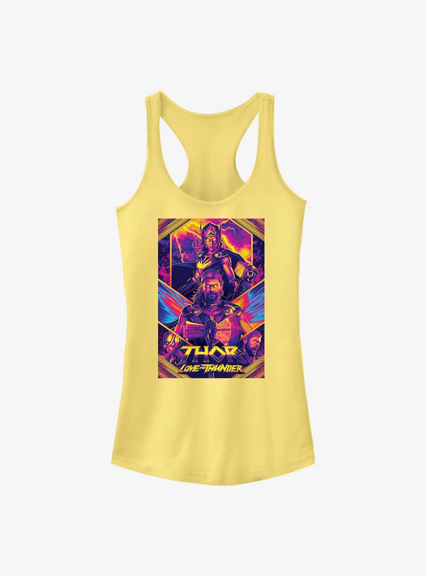 Marvel Thor: Love and Thunder Neon Poster Girls Tank, BANANA, hi-res