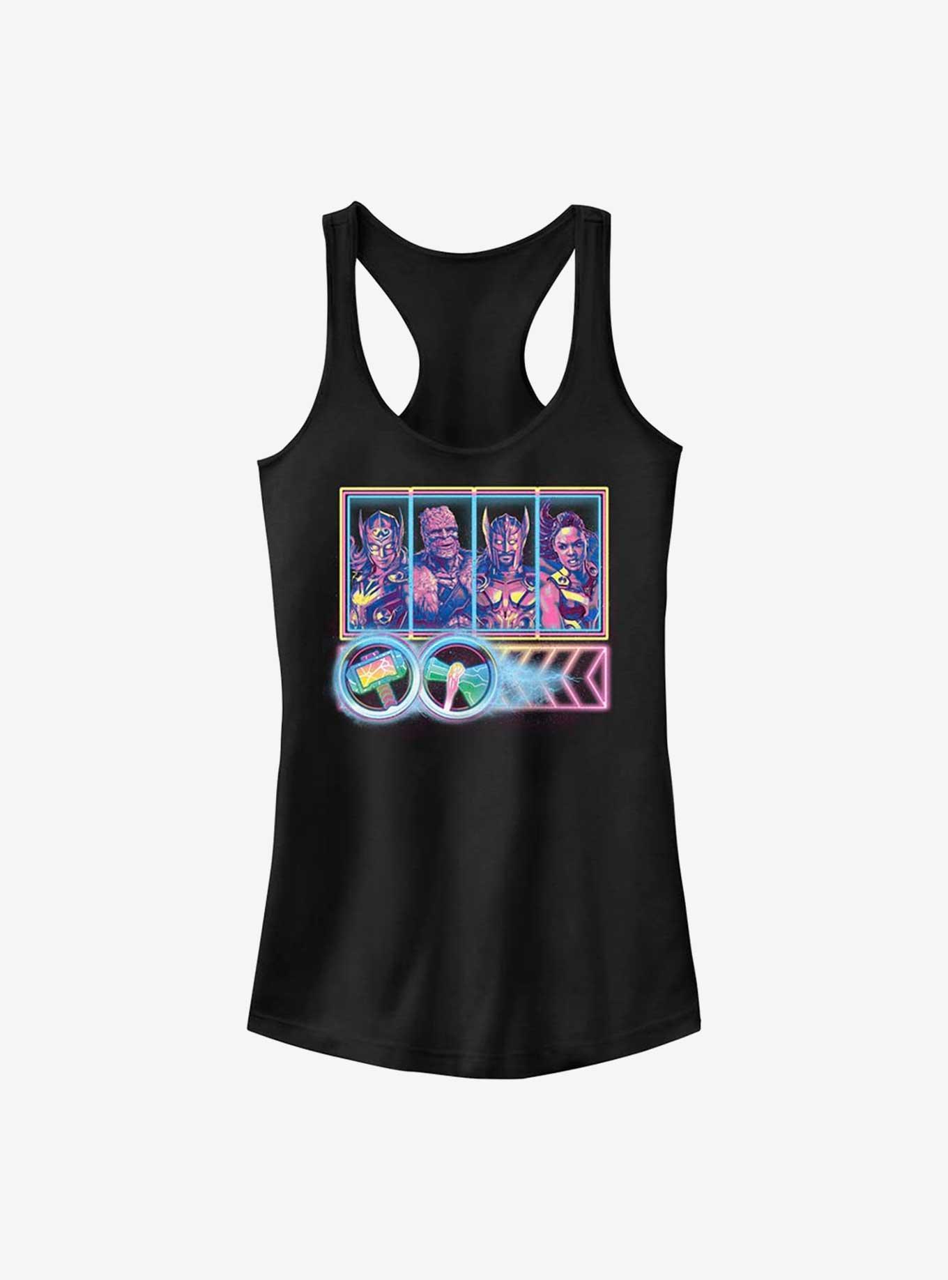 Marvel Thor: Love and Thunder Neon Thunder Love Girls Tank, BLACK, hi-res