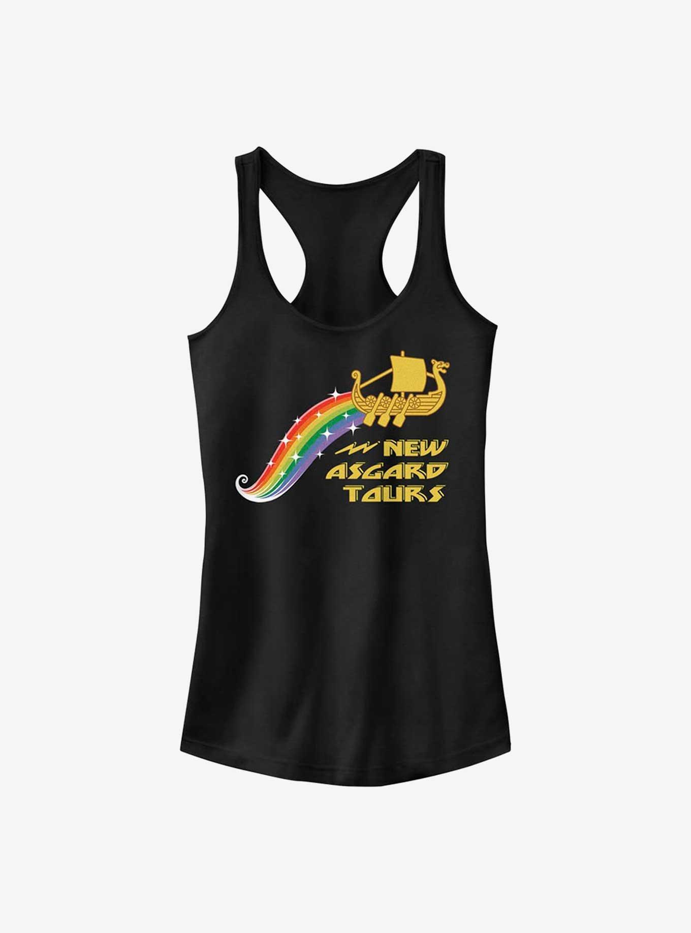 Marvel Thor: Love and Thunder Rainbow Tours Girls Tank, BLACK, hi-res