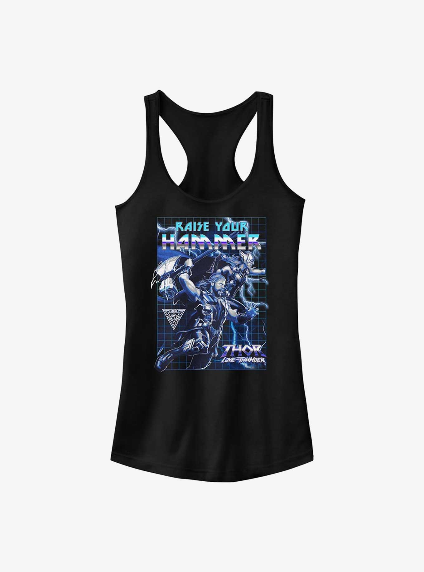 Marvel Thor: Love and Thunder Raise Your Hammer Girls Tank, BLACK, hi-res