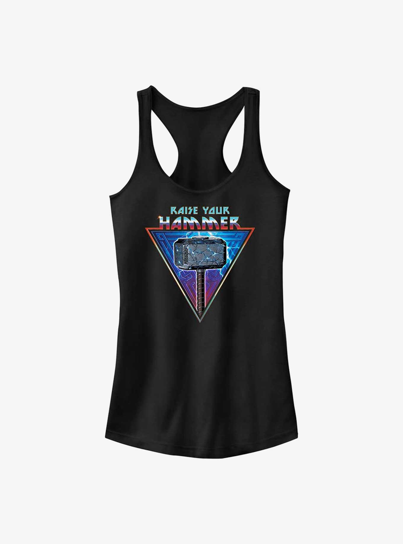 Marvel Thor: Love and Thunder Raise Your Mjolnir Girls Tank, BLACK, hi-res