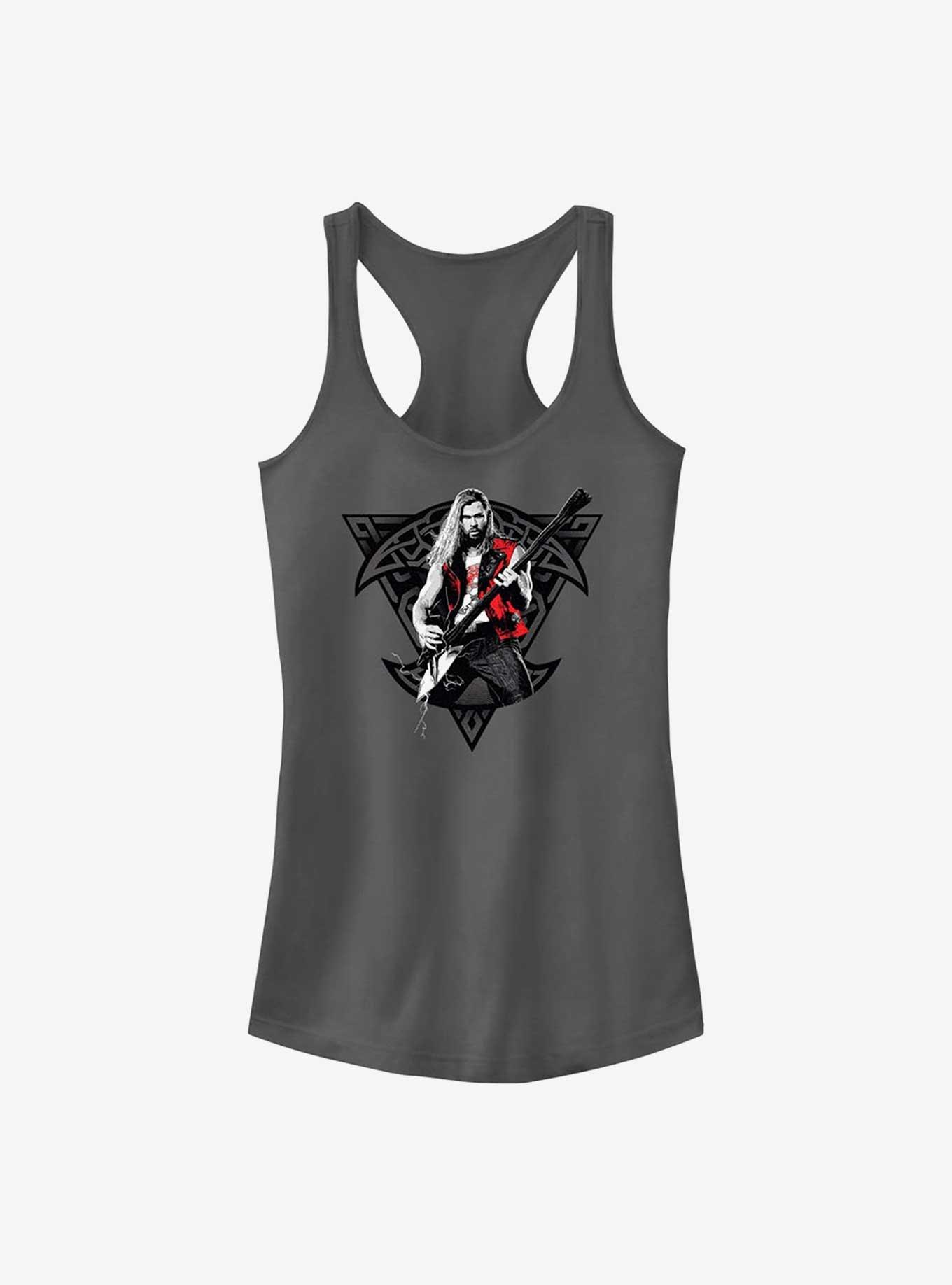 Marvel Thor: Love and Thunder Rocker Viking Thor Girls Tank, CHARCOAL, hi-res