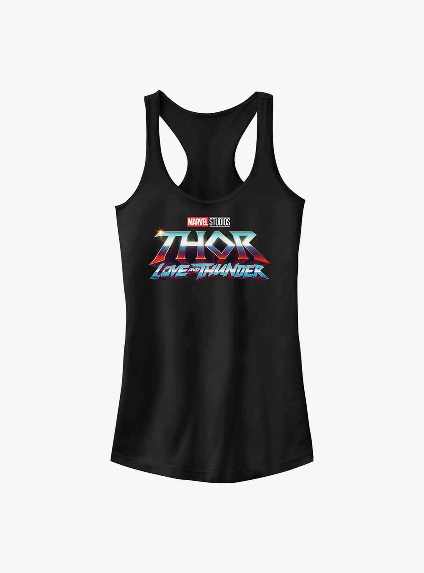 Marvel Thor: Love and Thunder Thunder Logo Girls Tank, BLACK, hi-res