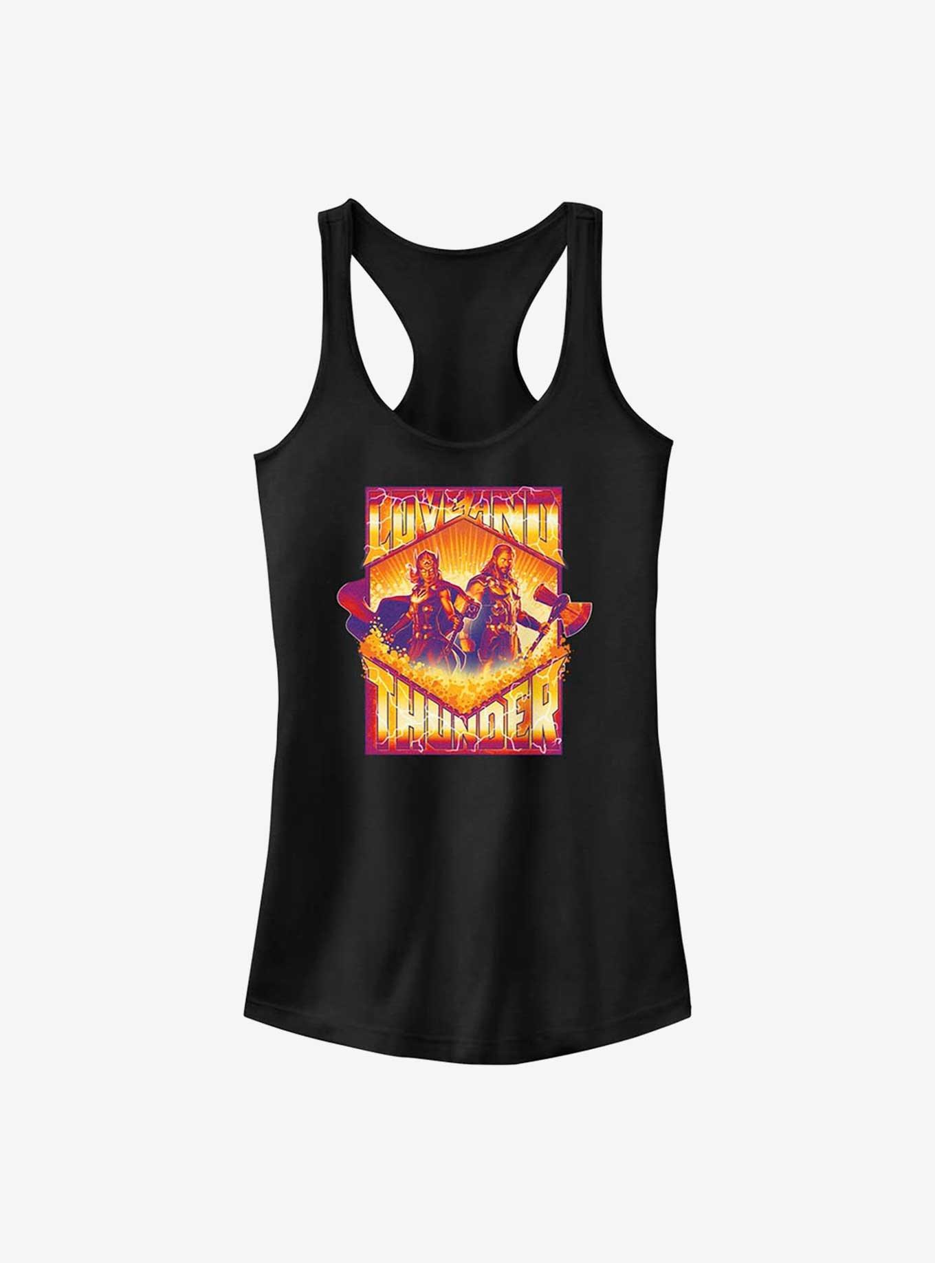 Marvel Thor: Love and Thunder Two Thors Badge Girls Tank, BLACK, hi-res