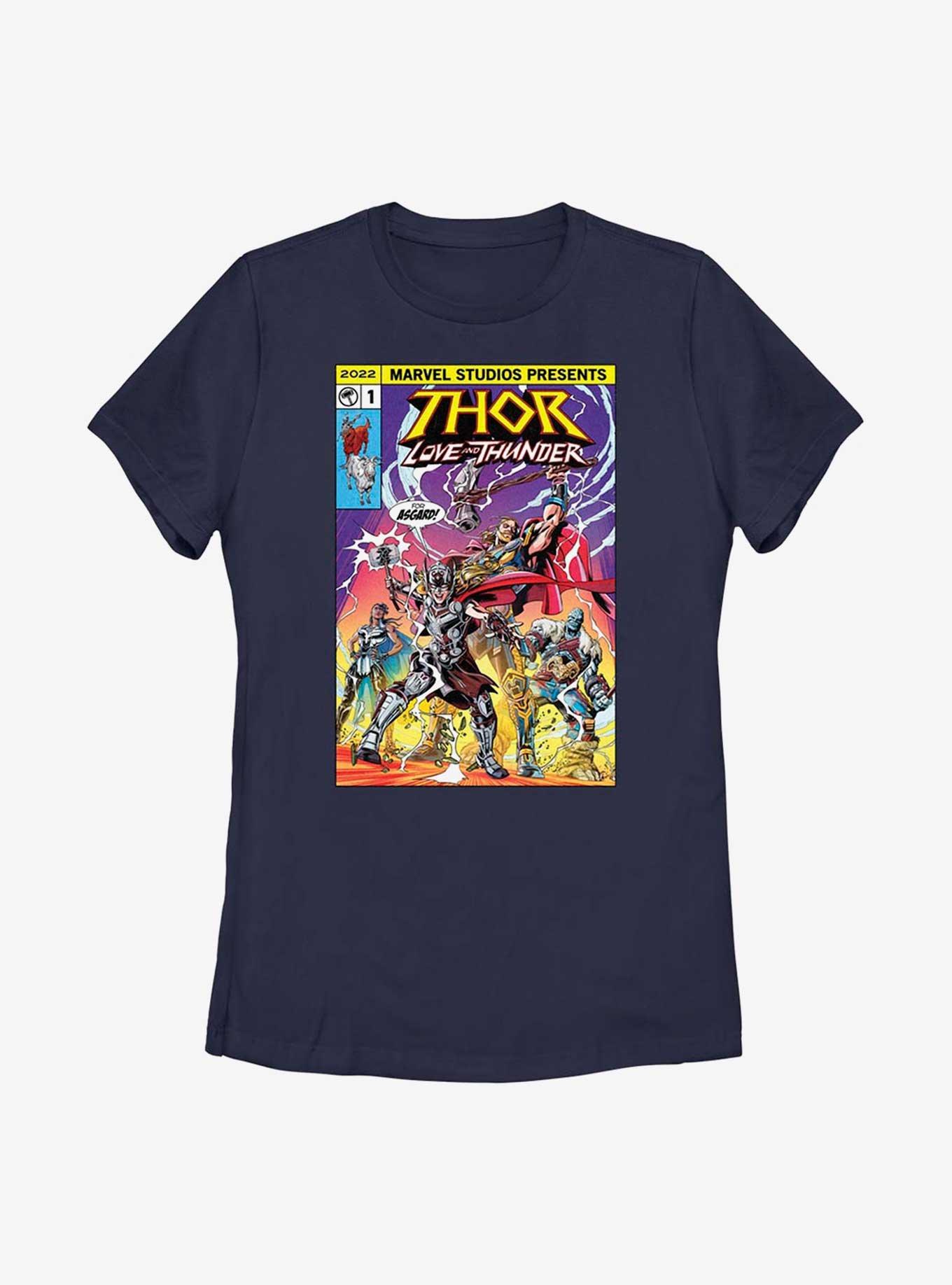 Marvel Thor: Love And Thunder For Asgard Comic Cover Womens T-Shirt, , hi-res